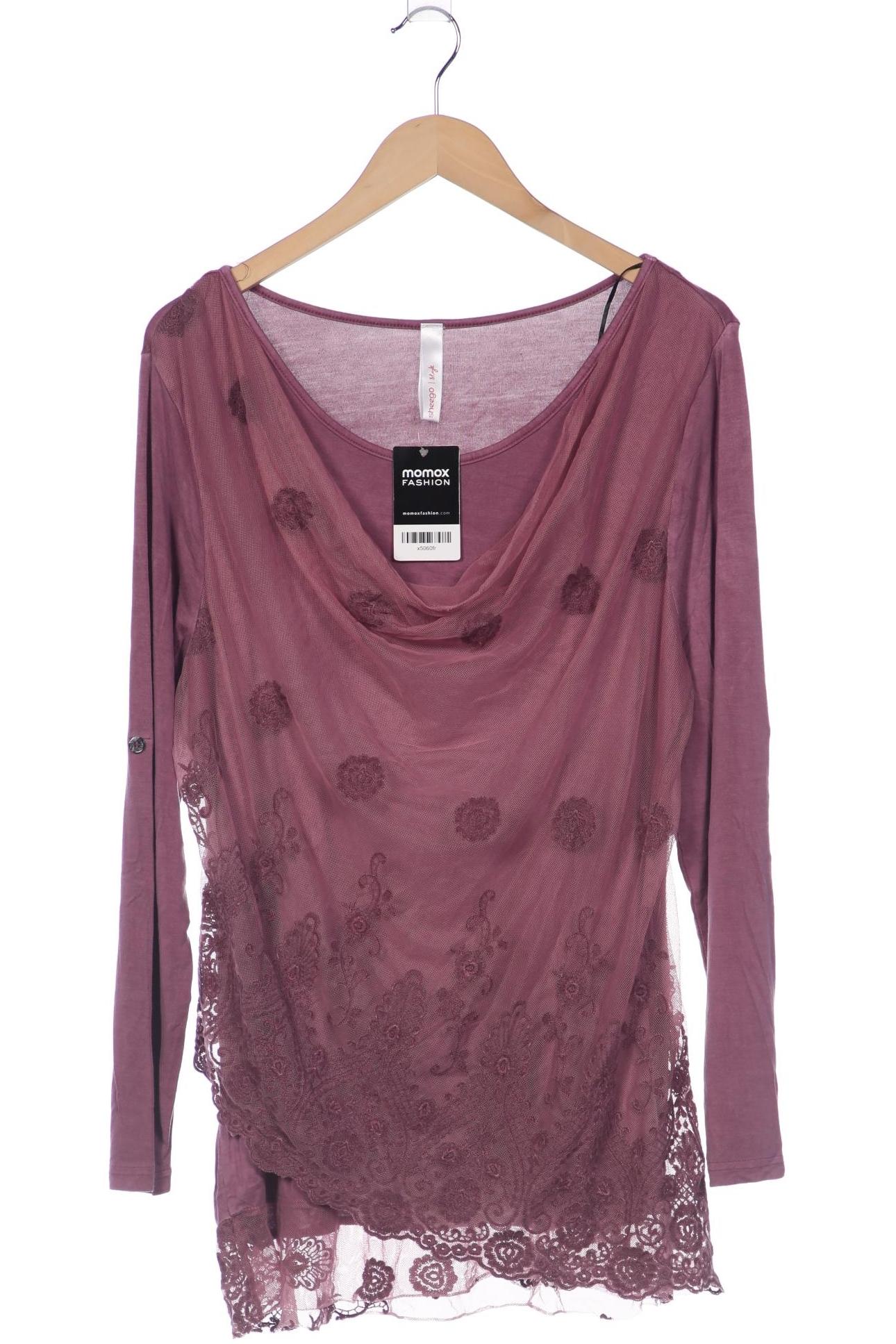 

sheego Damen Langarmshirt, flieder, Gr. 40