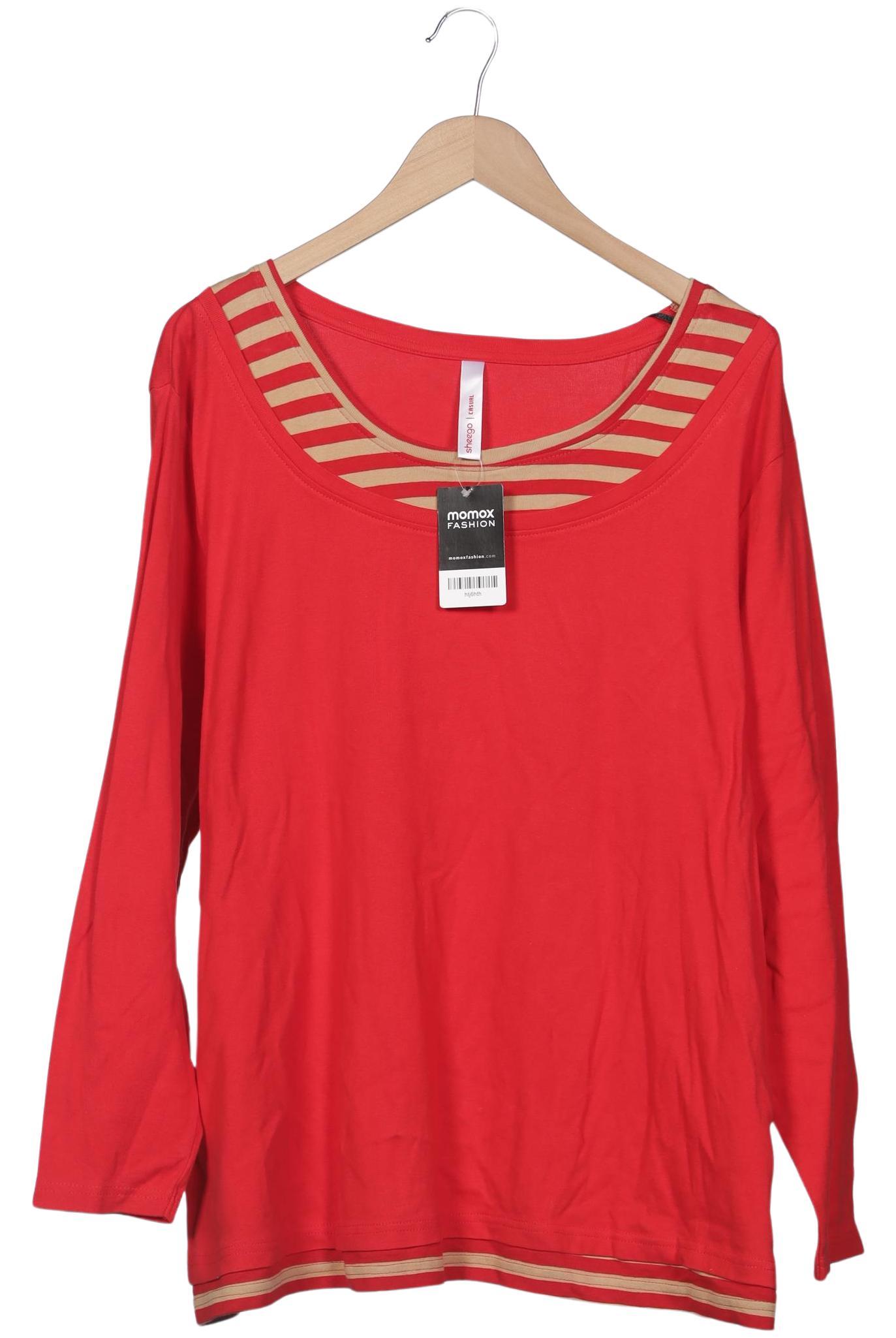 

sheego Damen Langarmshirt, rot, Gr. 52
