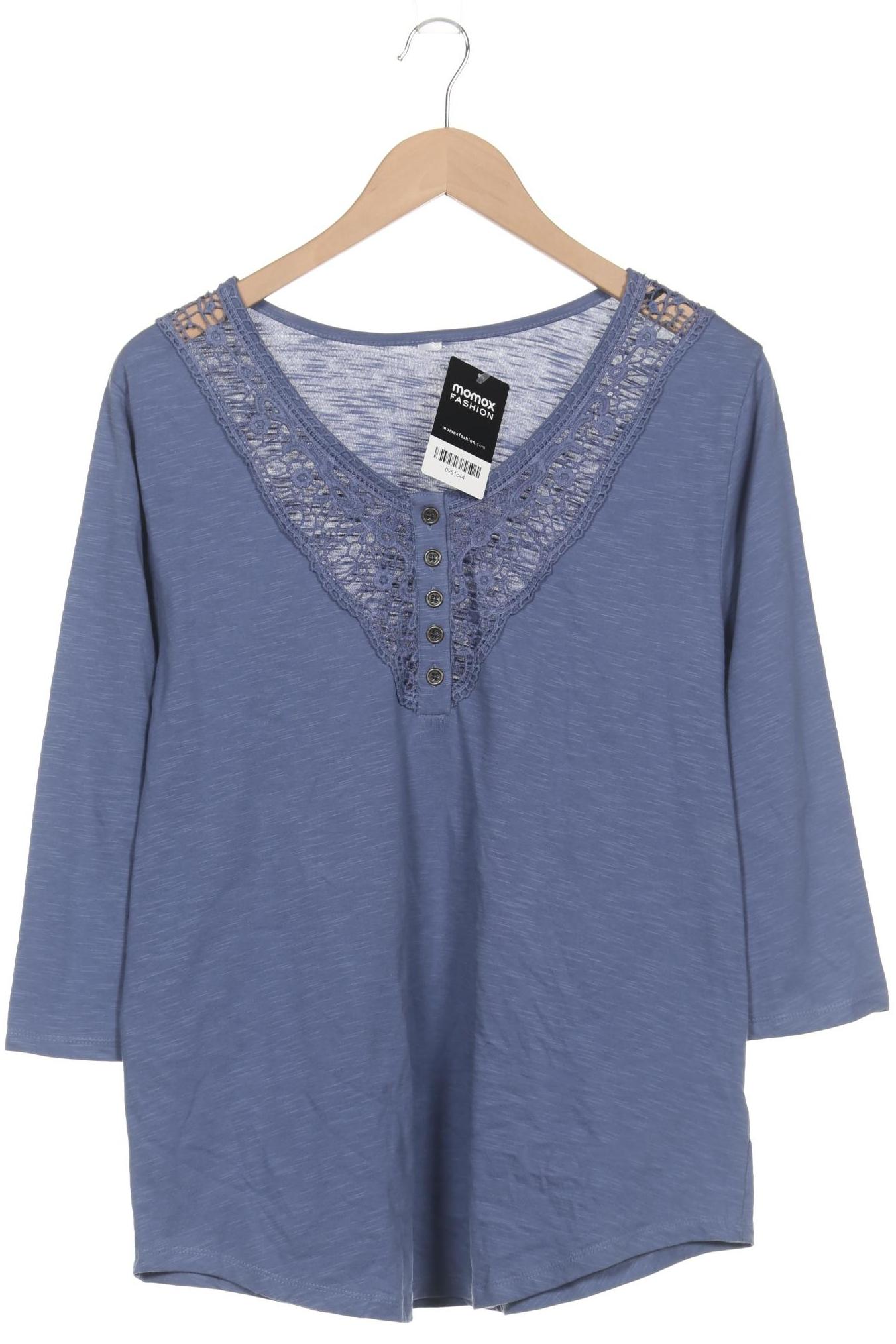 

sheego Damen Langarmshirt, blau, Gr. 40