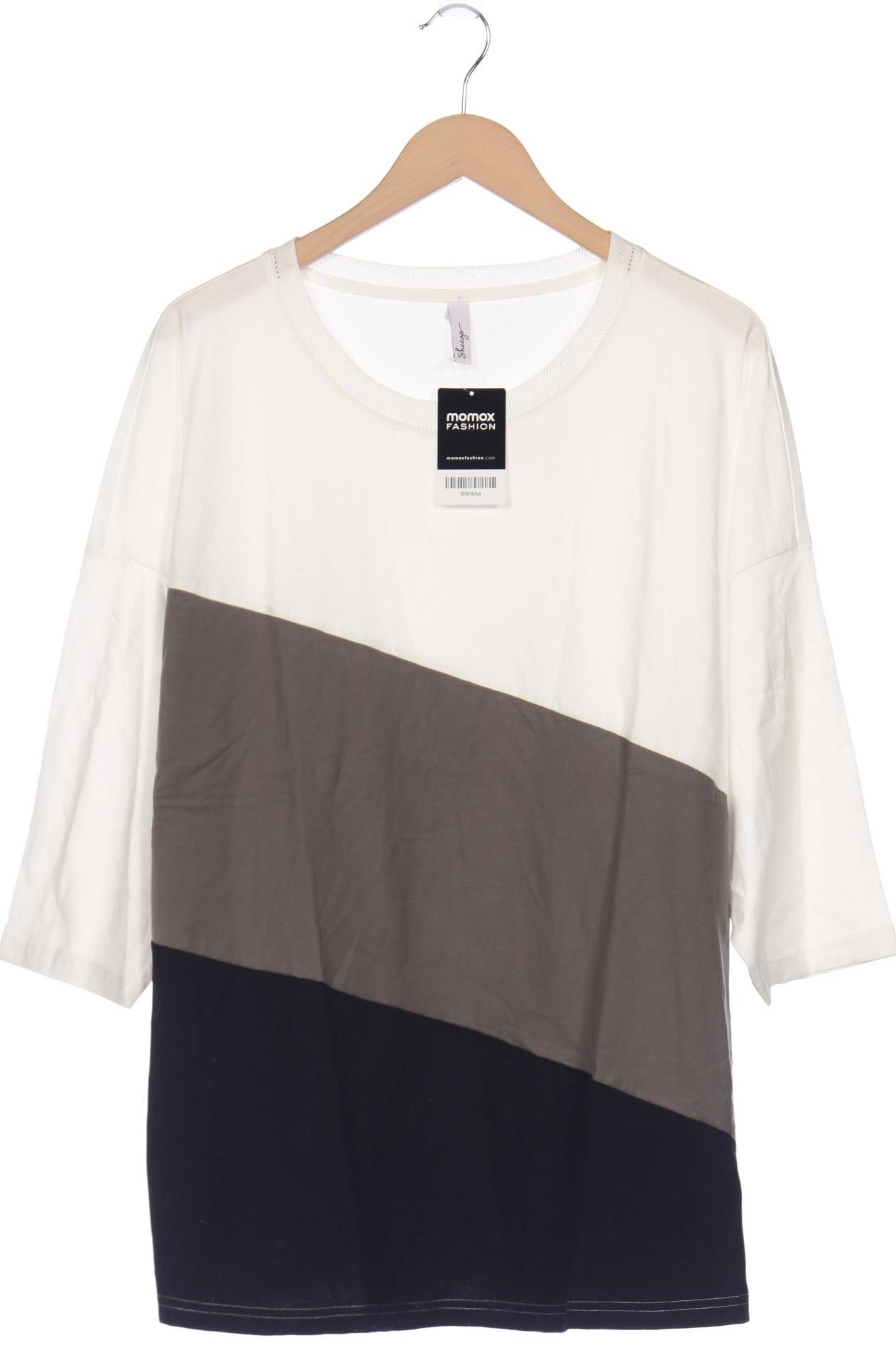 

sheego Damen Langarmshirt, weiß