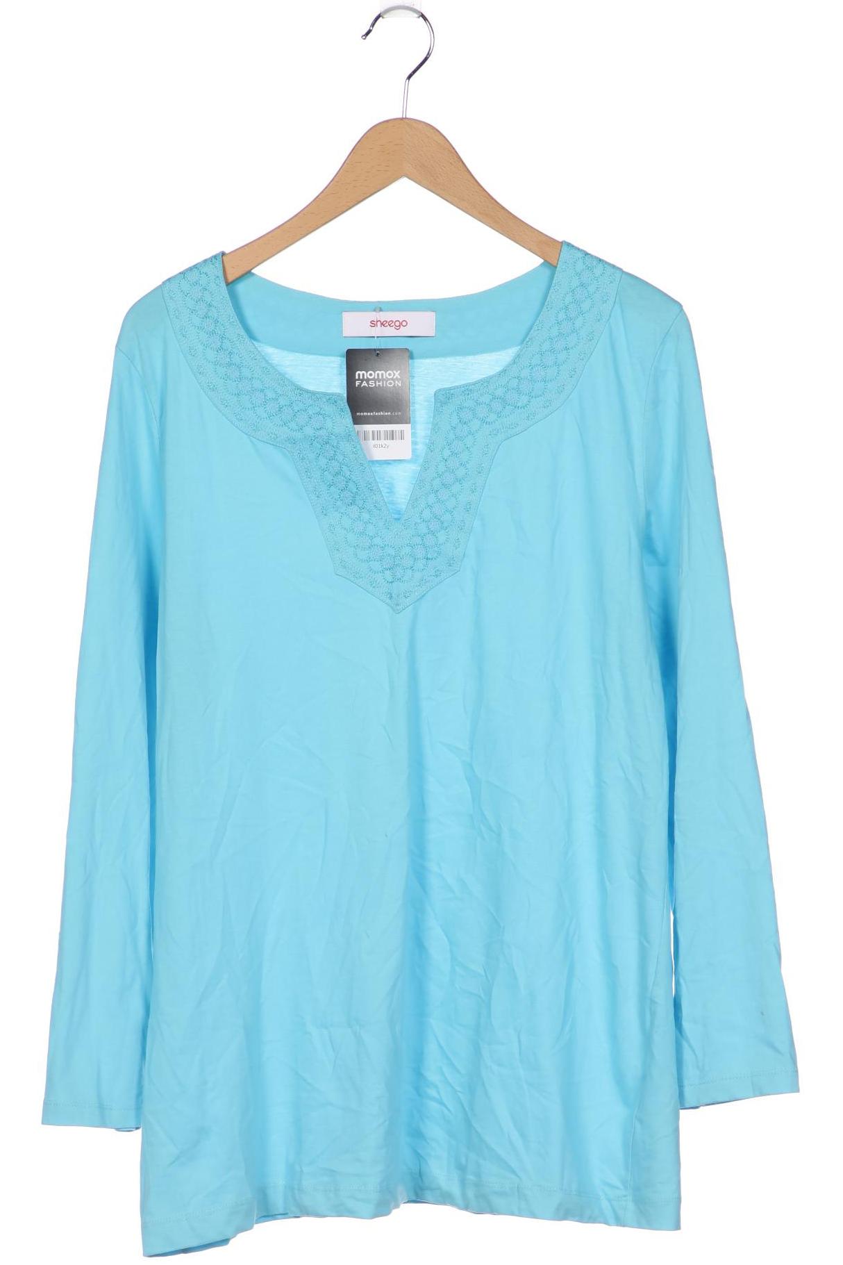 

sheego Damen Langarmshirt, hellblau, Gr. 44