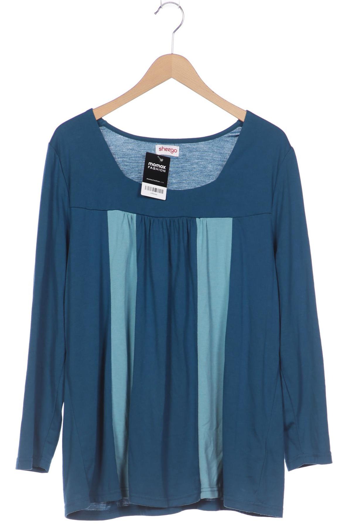 

sheego Damen Langarmshirt, blau