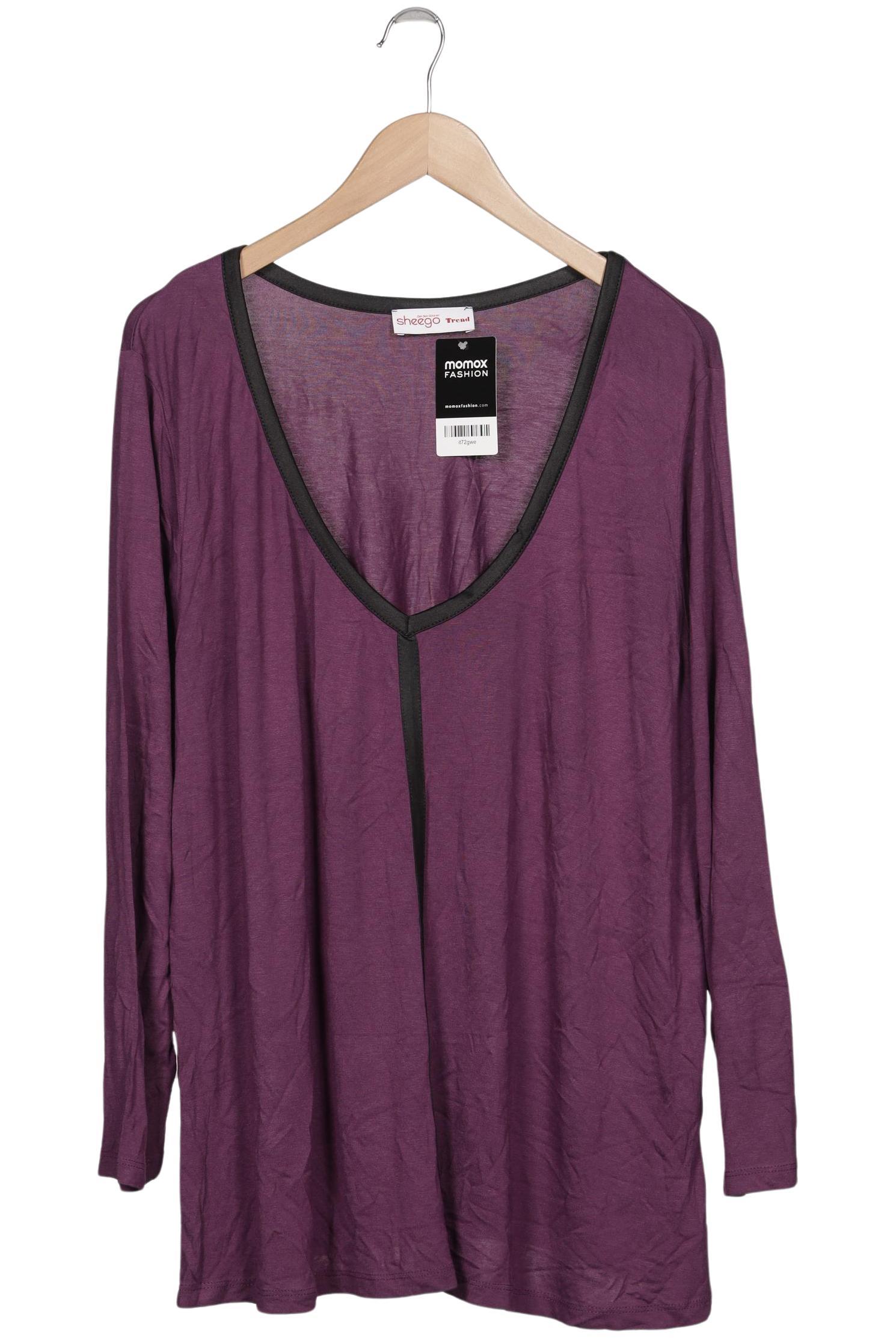

sheego Damen Langarmshirt, flieder, Gr. 52