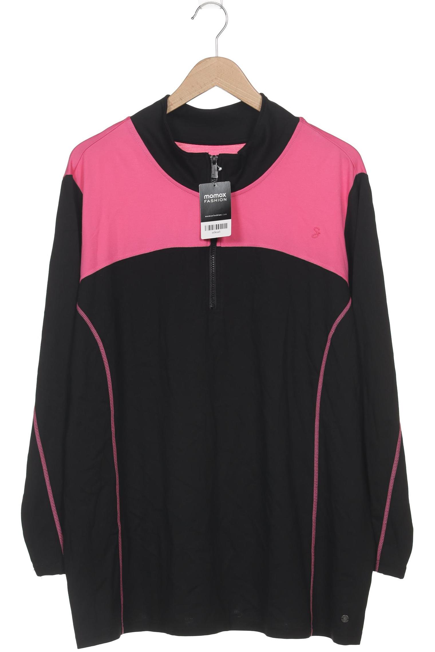 

sheego Damen Langarmshirt, schwarz, Gr. 52