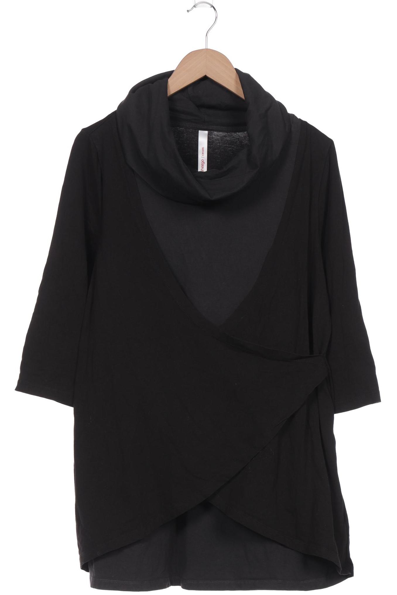 

sheego Damen Langarmshirt, schwarz