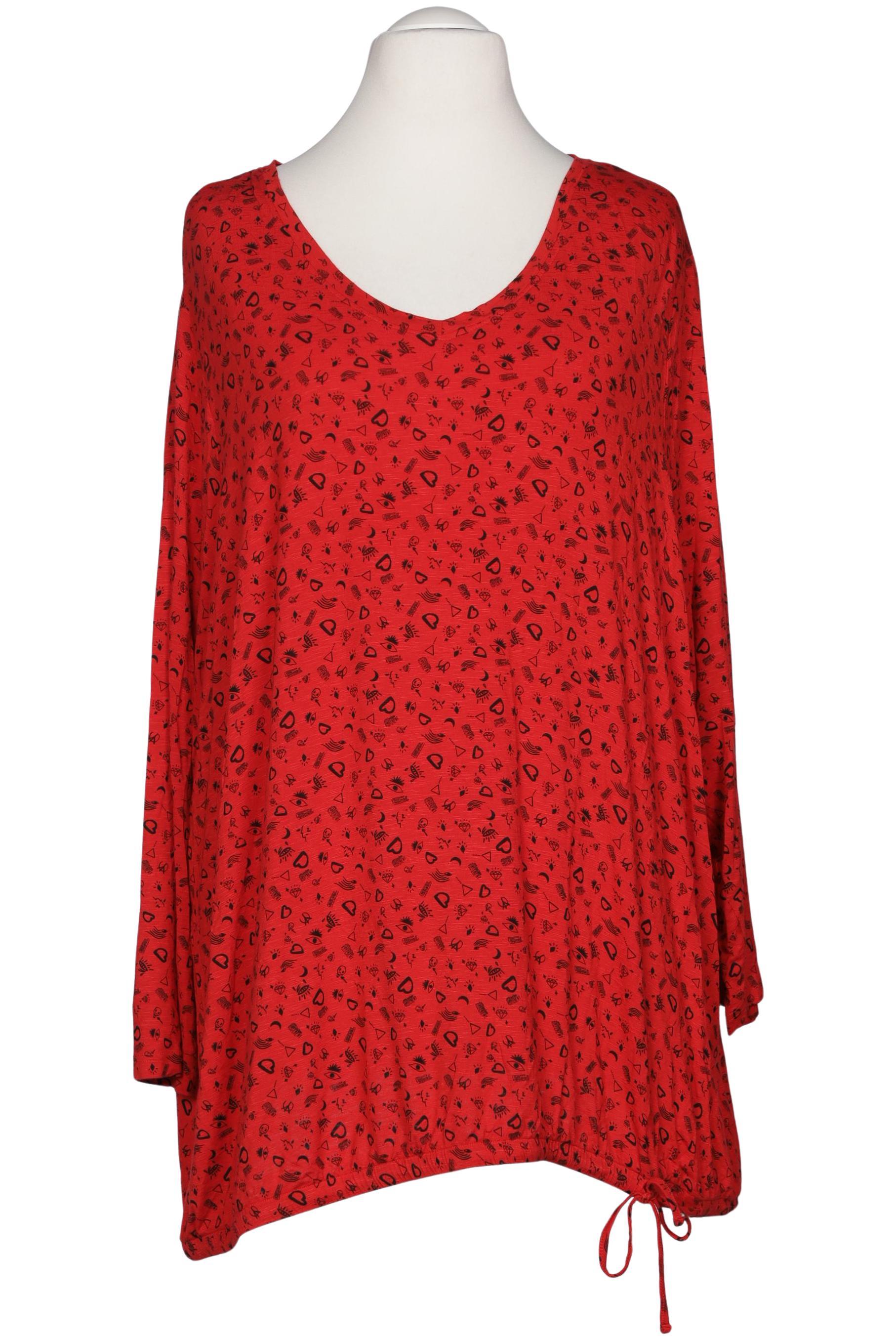 

sheego Damen Langarmshirt, rot, Gr. 56