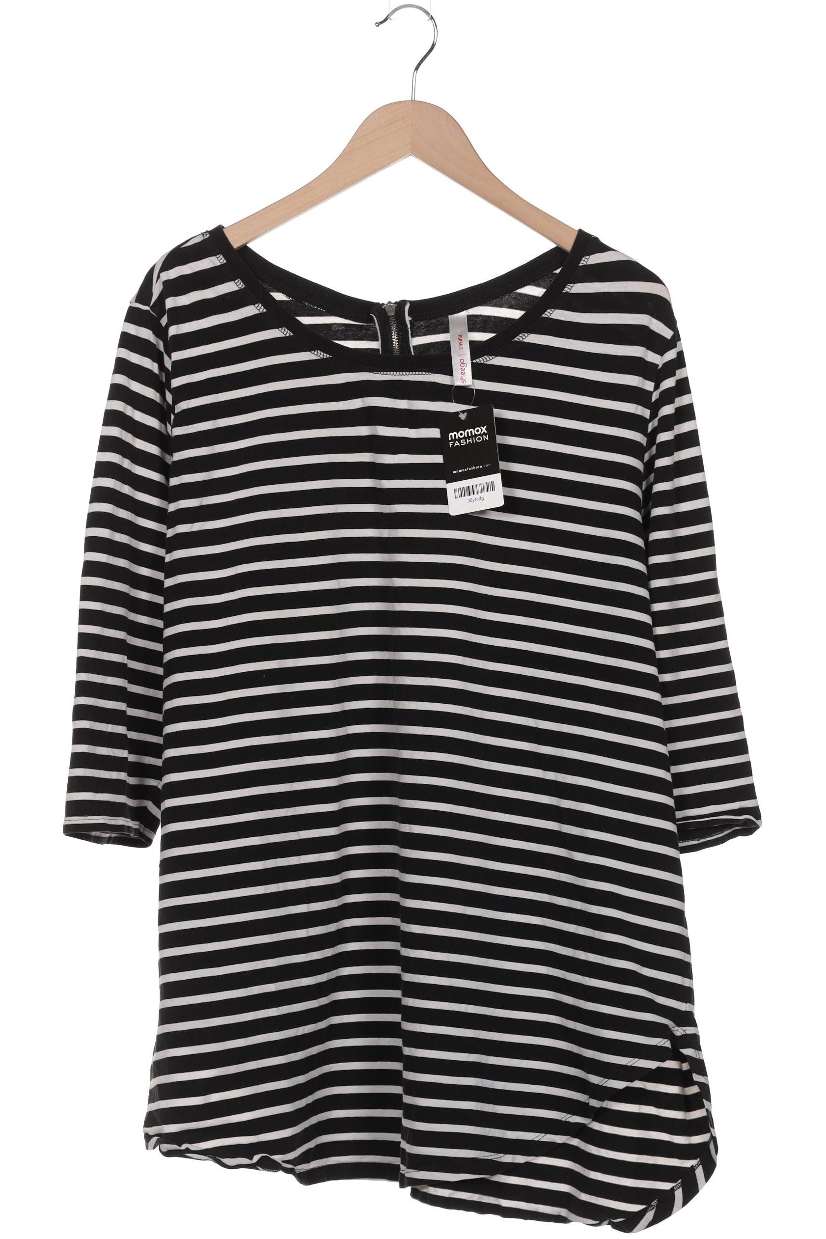 

sheego Damen Langarmshirt, schwarz, Gr. 48