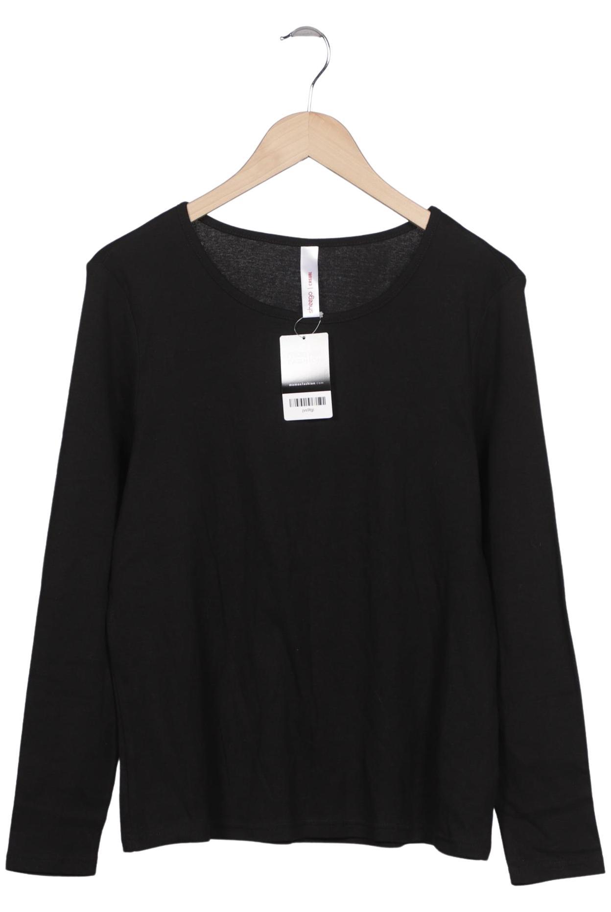 

sheego Damen Langarmshirt, schwarz, Gr. 40