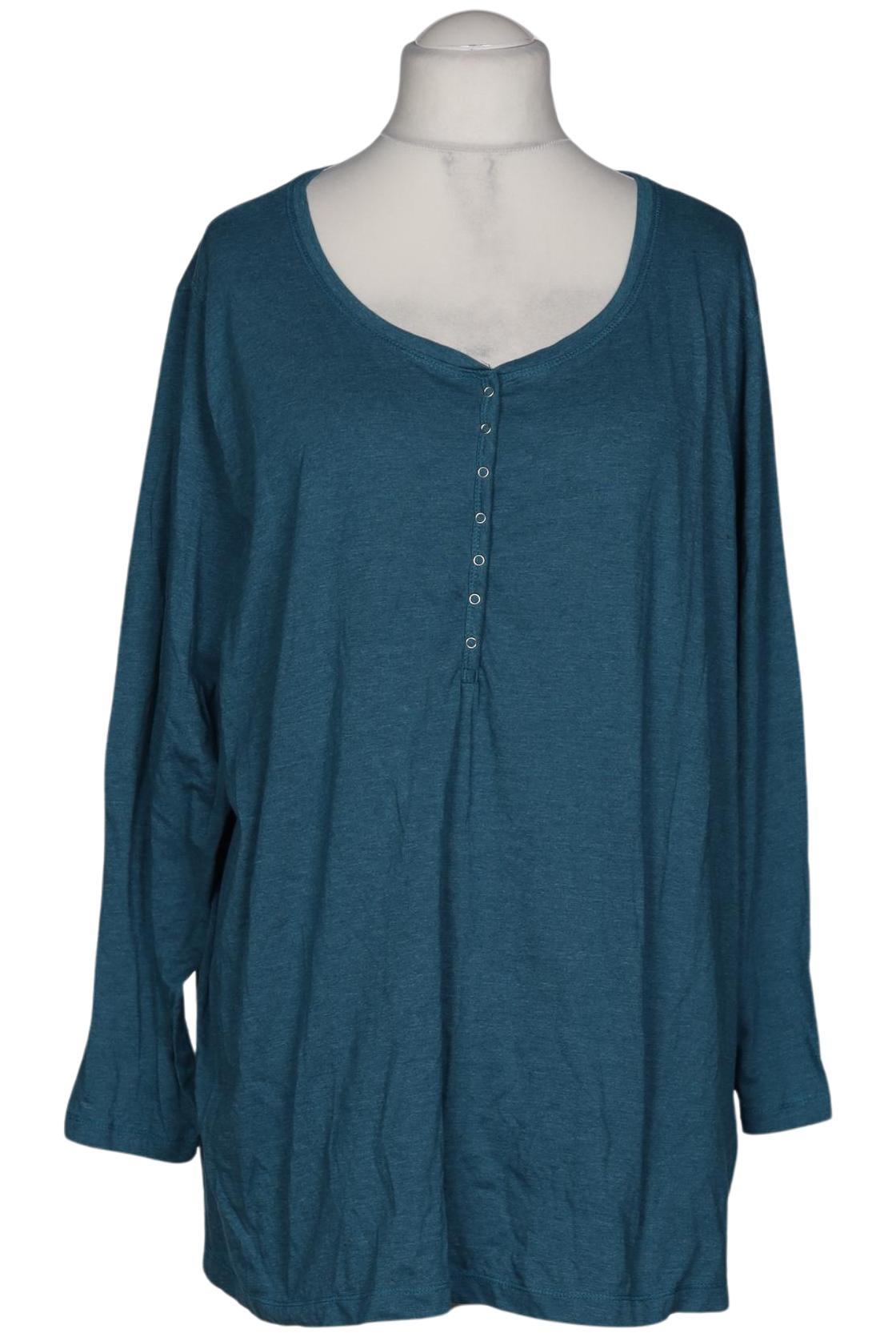 

sheego Damen Langarmshirt, türkis, Gr. 56