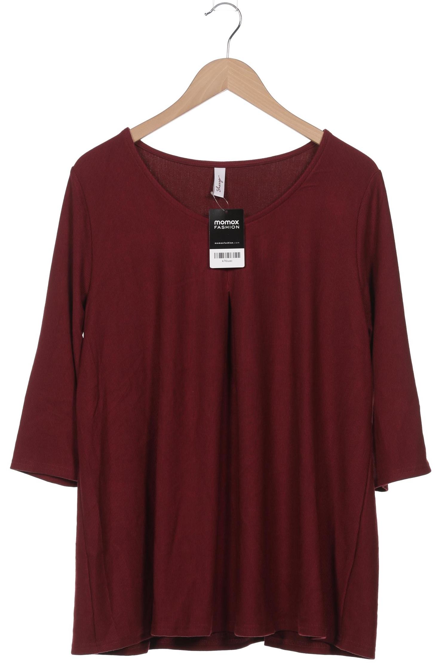 

sheego Damen Langarmshirt, bordeaux, Gr. 44