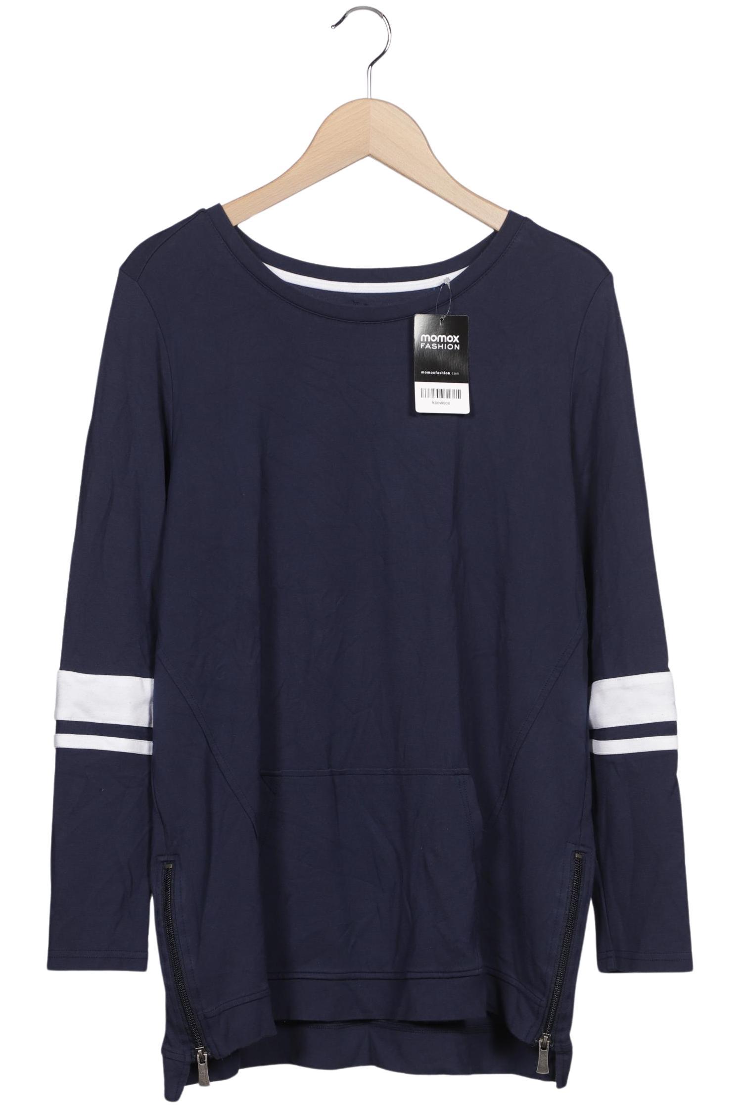 

sheego Damen Langarmshirt, marineblau, Gr. 44