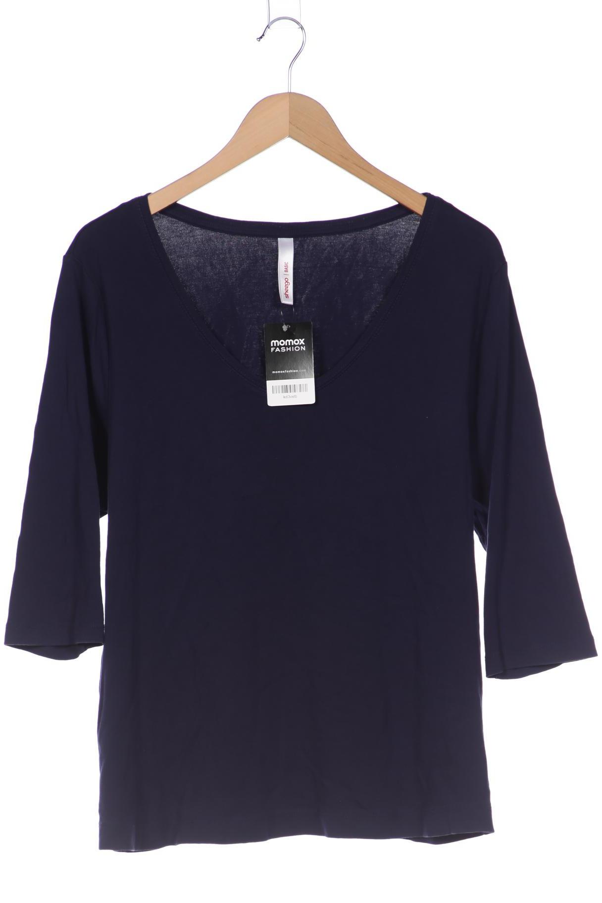 

sheego Damen Langarmshirt, marineblau, Gr. 48