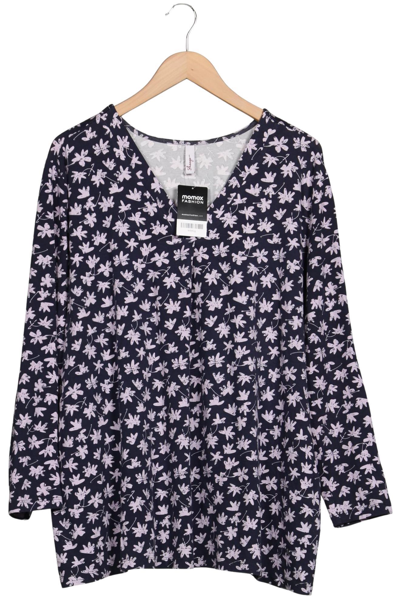 

sheego Damen Langarmshirt, marineblau, Gr. 48
