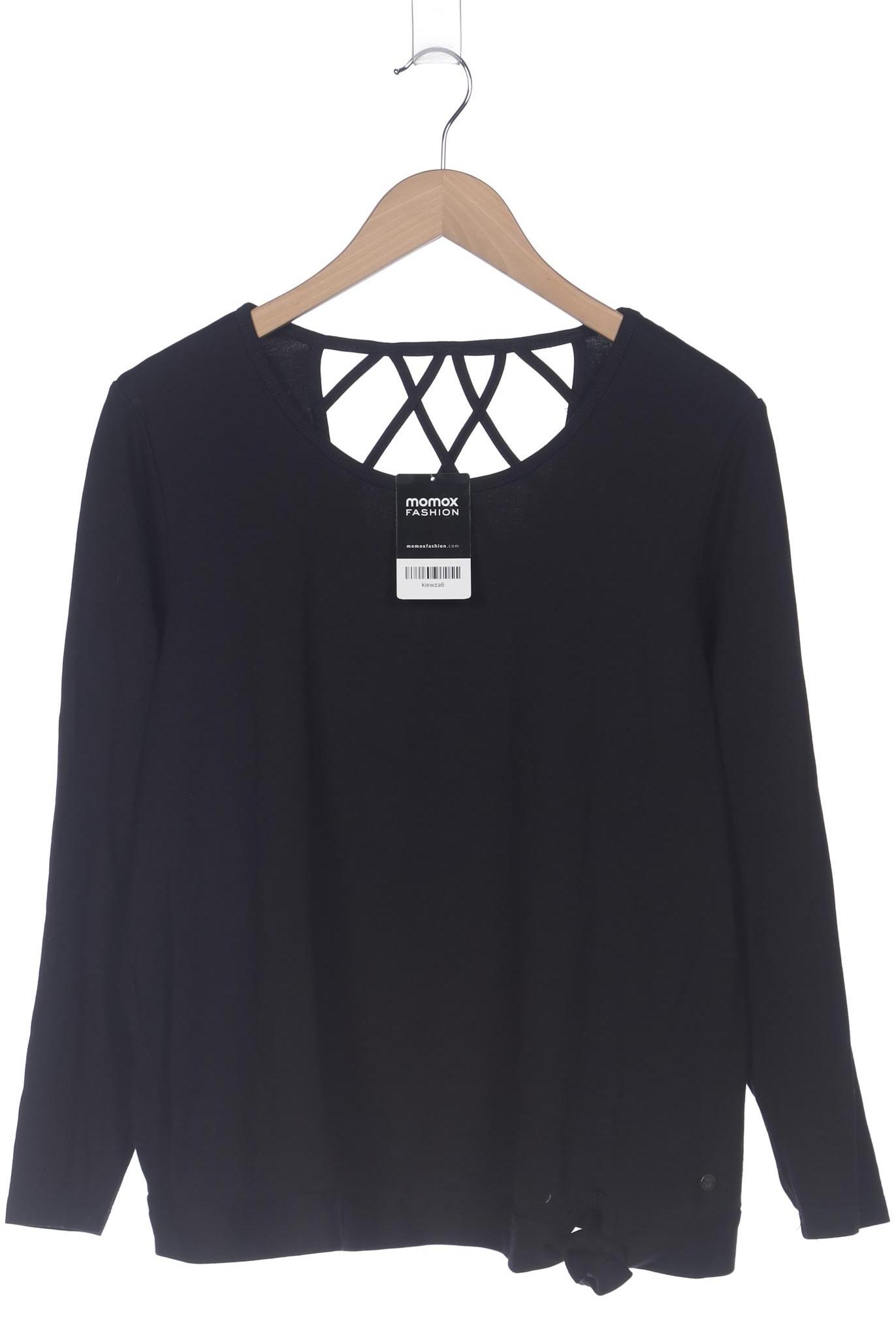 

sheego Damen Langarmshirt, schwarz, Gr. 44