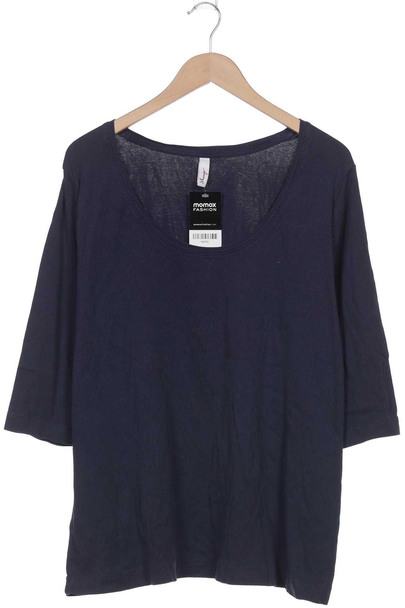 

sheego Damen Langarmshirt, marineblau, Gr. 52
