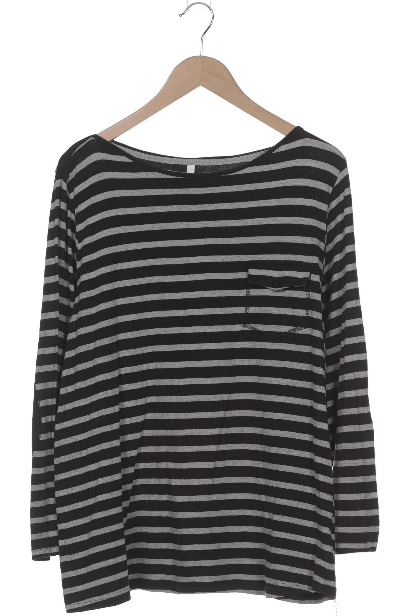 

sheego Damen Langarmshirt, schwarz, Gr. 48
