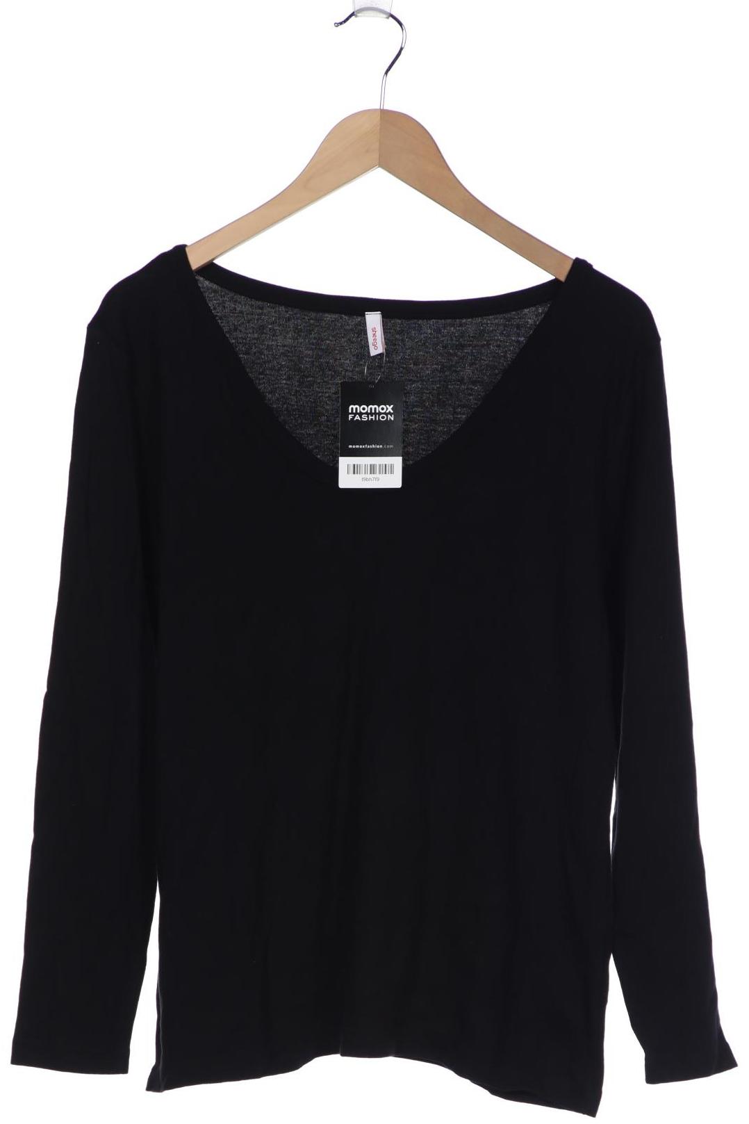 

sheego Damen Langarmshirt, schwarz