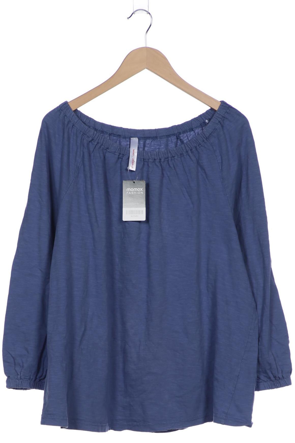 

sheego Damen Langarmshirt, blau, Gr. 48