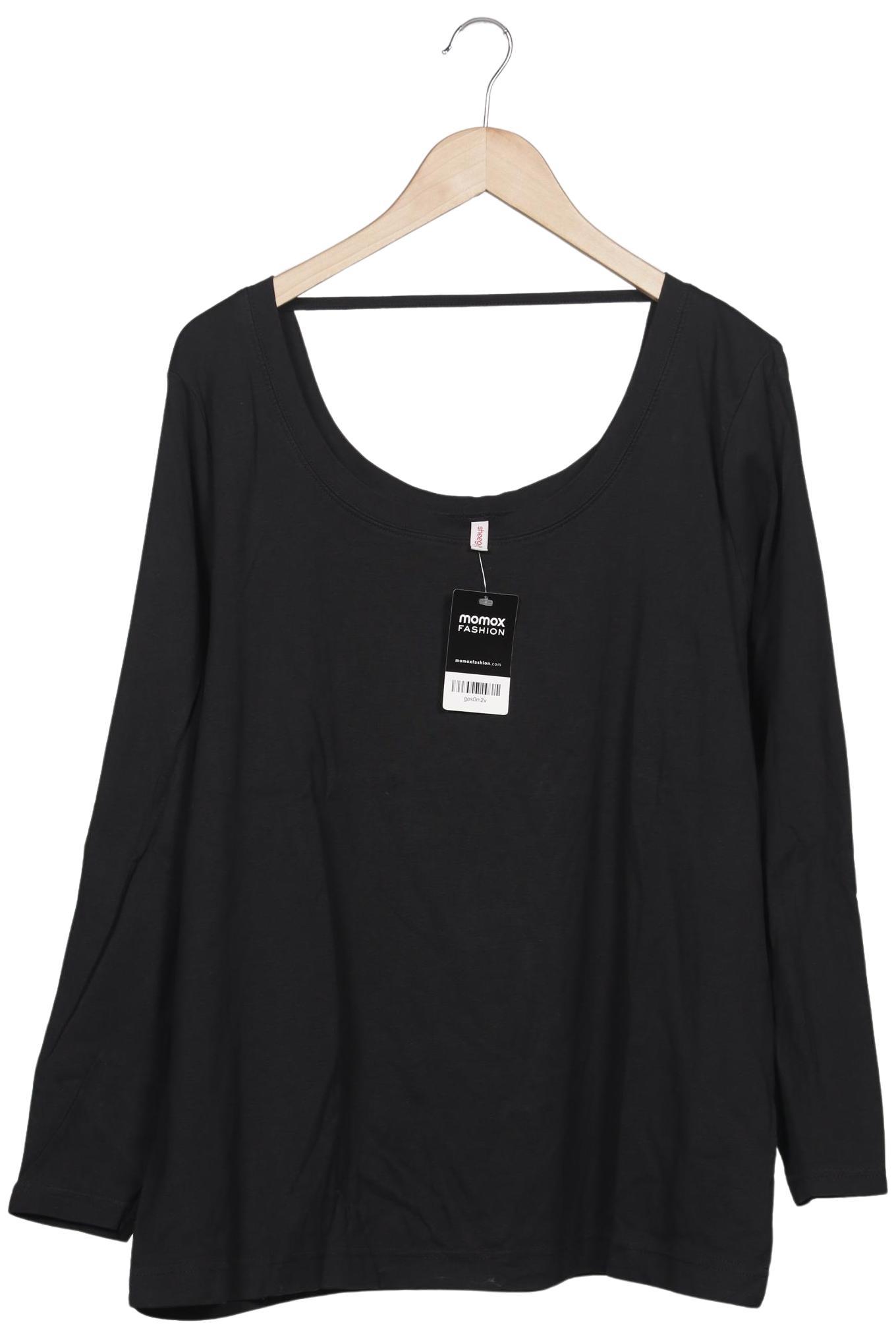 

sheego Damen Langarmshirt, schwarz, Gr. 48