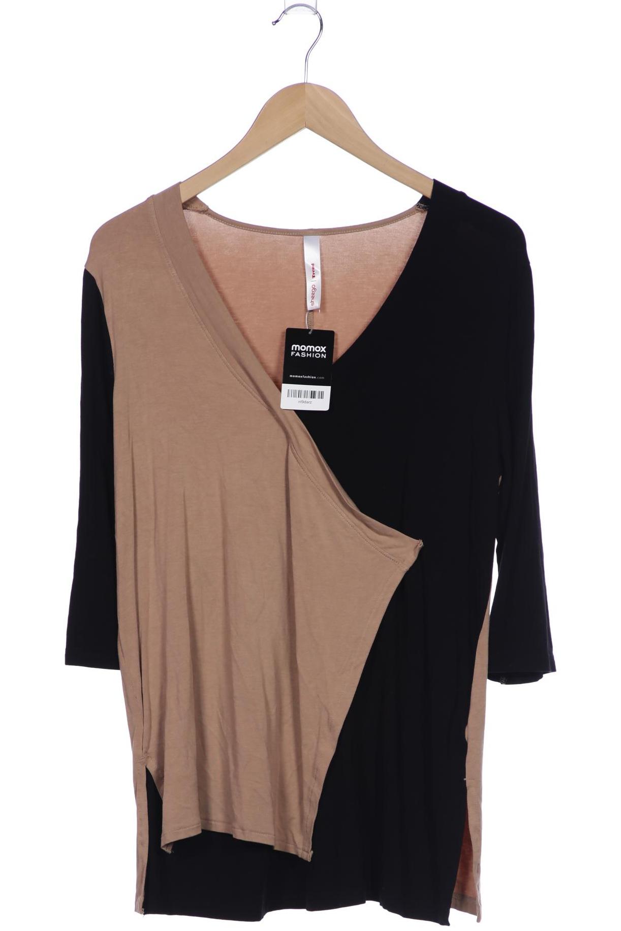 

sheego Damen Langarmshirt, beige, Gr. 40
