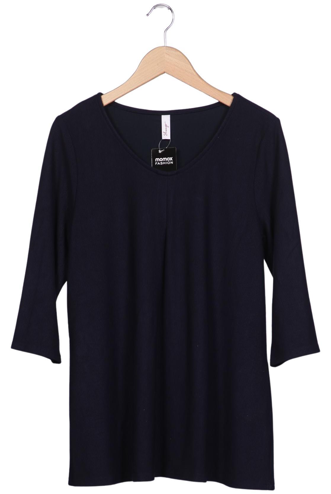 

sheego Damen Langarmshirt, marineblau, Gr. 40