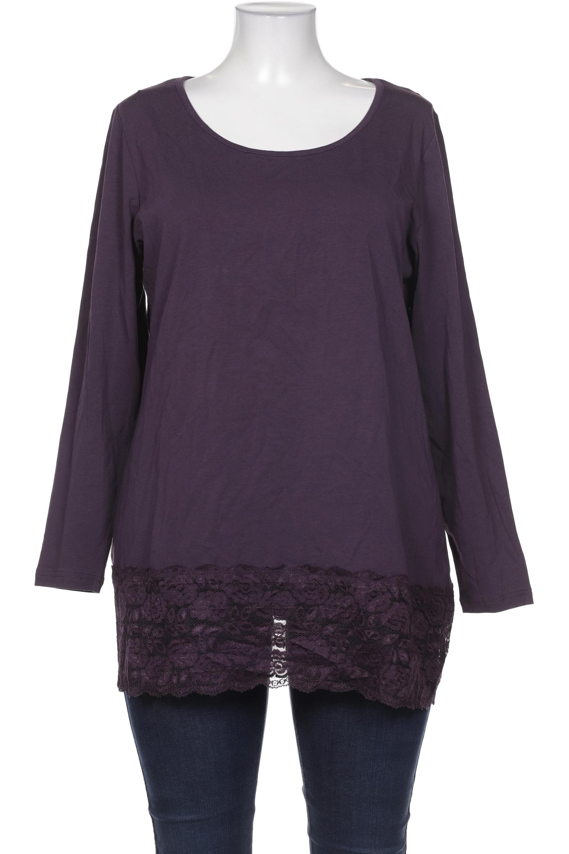 

sheego Damen Langarmshirt, flieder, Gr. 44