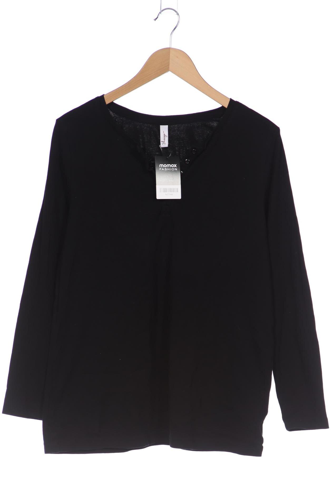 

sheego Damen Langarmshirt, schwarz, Gr. 44