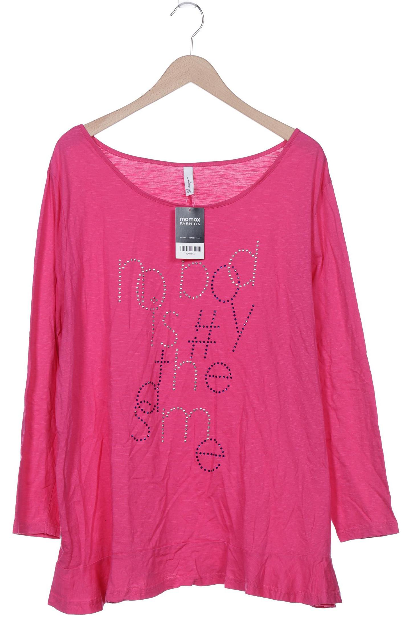 

sheego Damen Langarmshirt, pink, Gr. 52