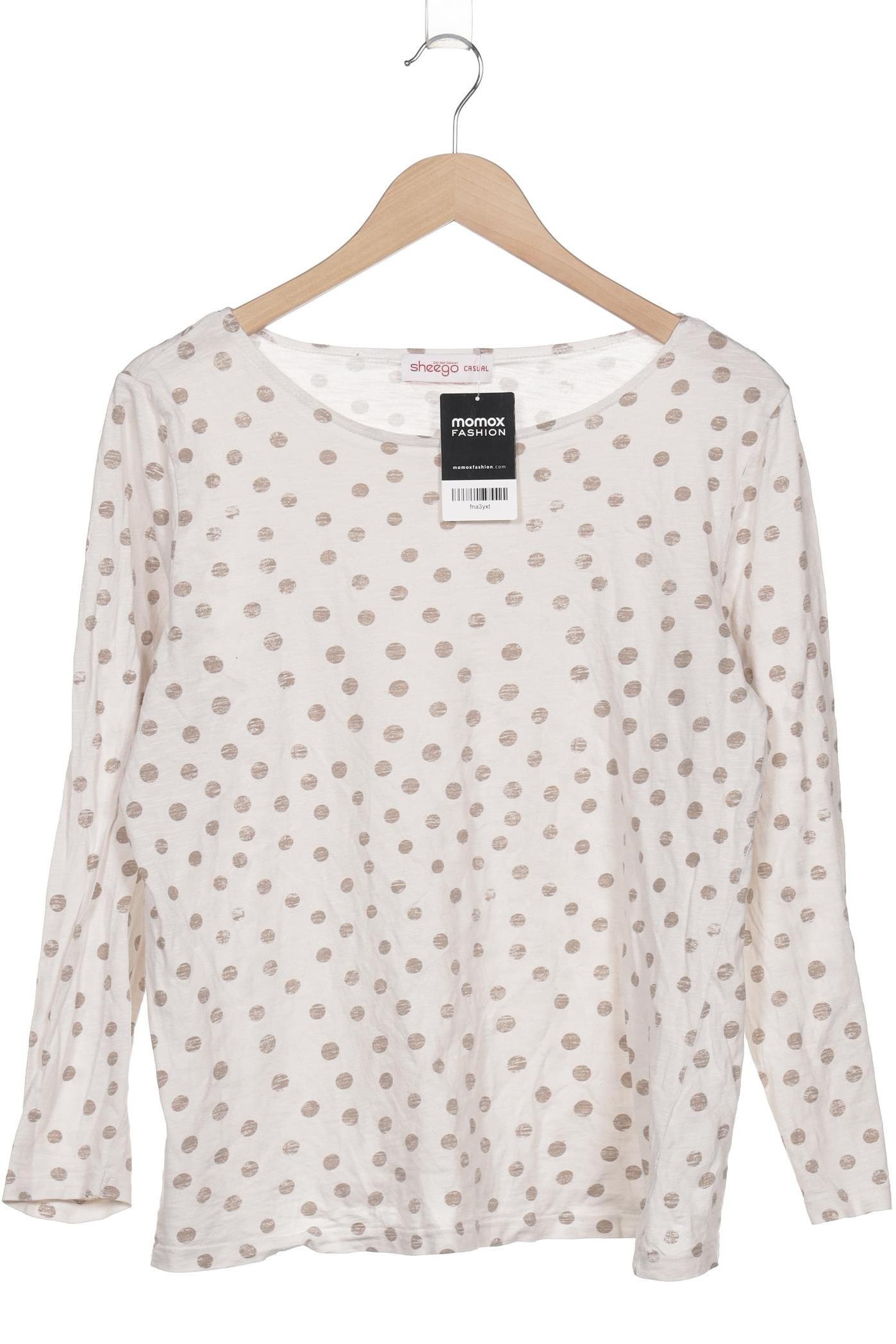 

sheego Damen Langarmshirt, cremeweiß, Gr. 40