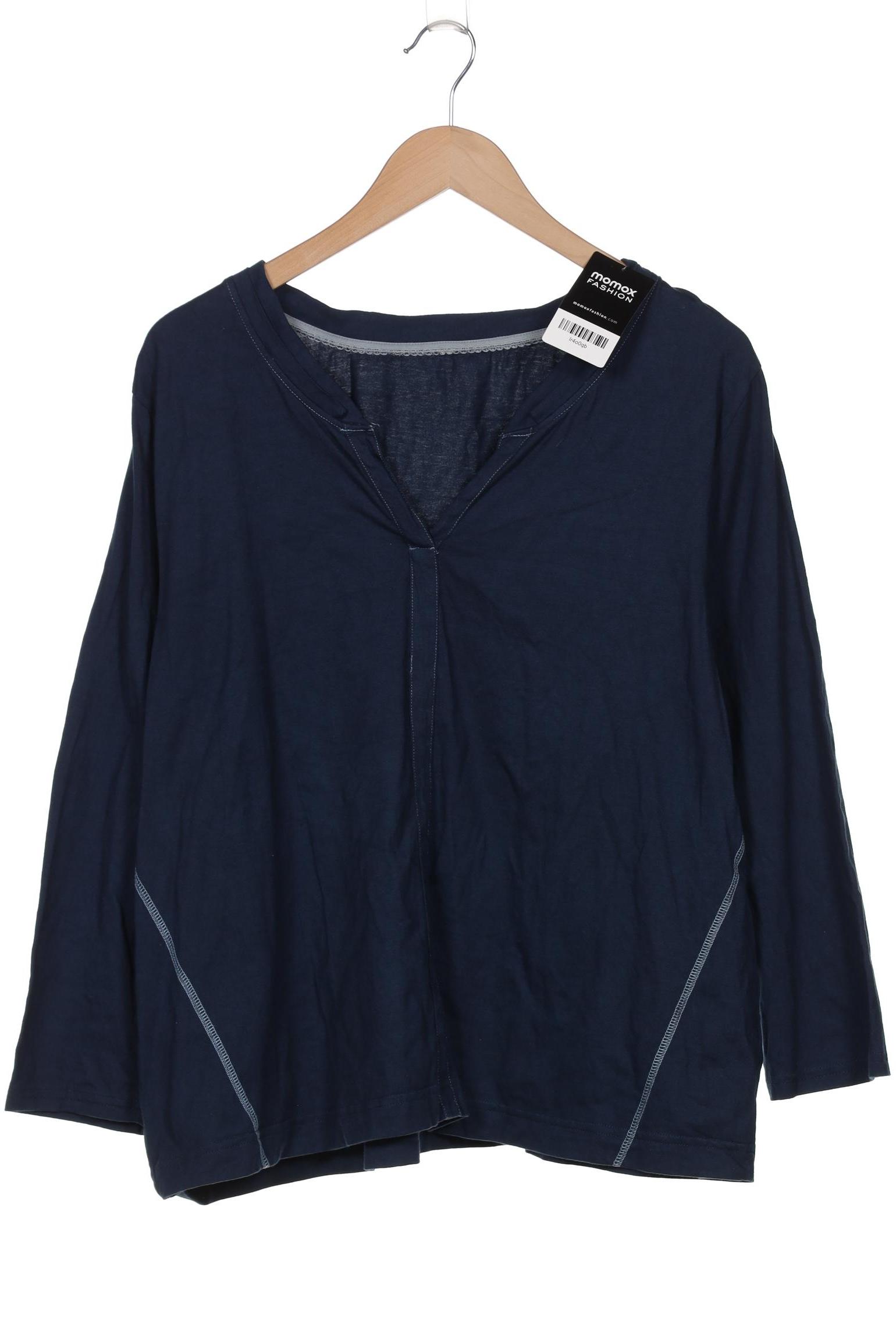 

sheego Damen Langarmshirt, marineblau, Gr. 48