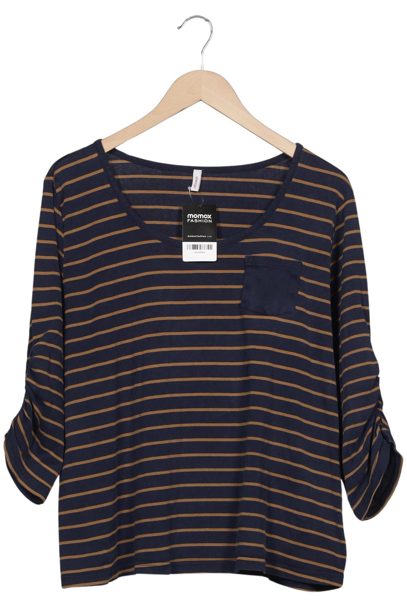 

sheego Damen Langarmshirt, marineblau, Gr. 48