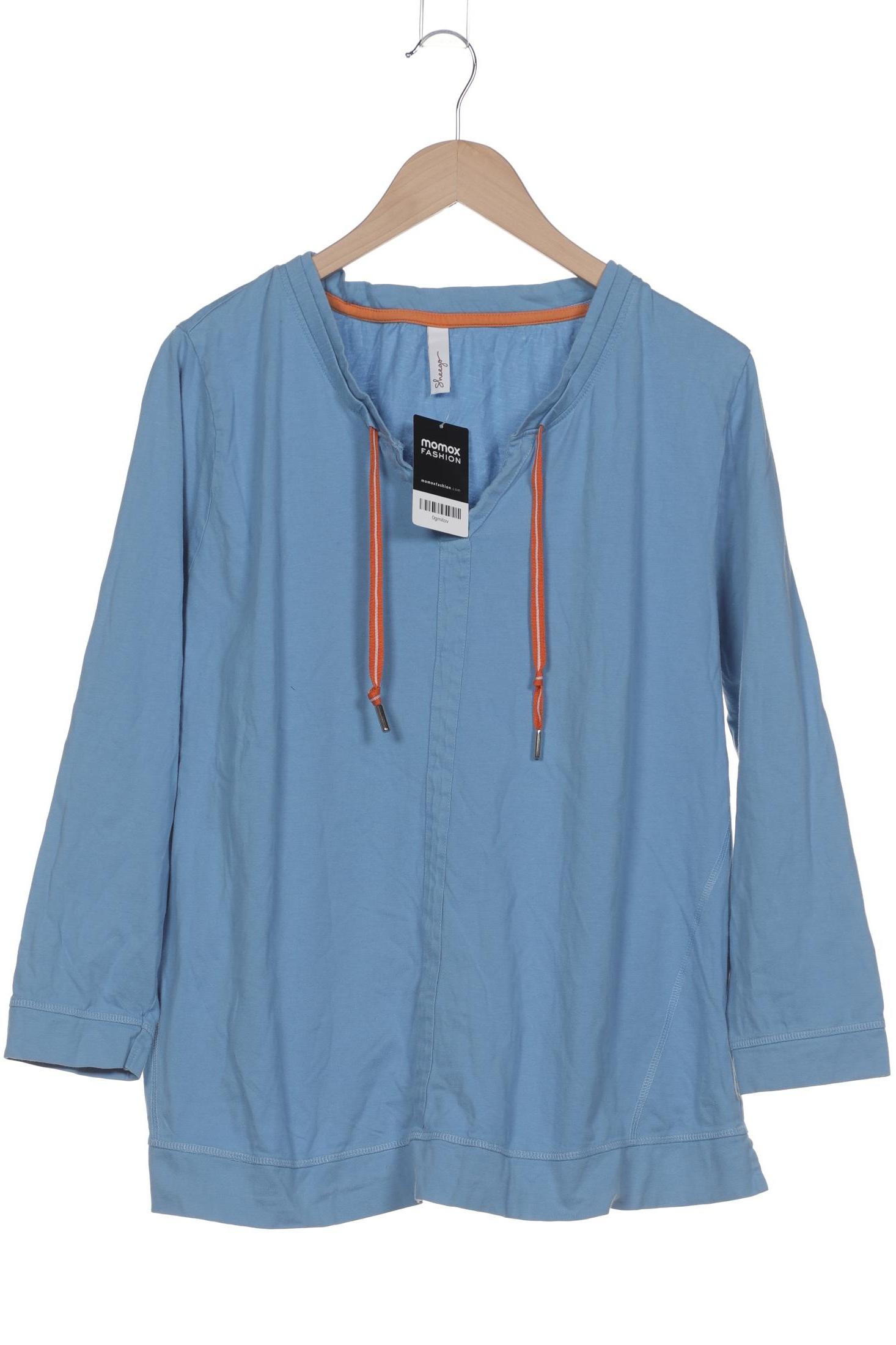 

sheego Damen Langarmshirt, blau, Gr. 44