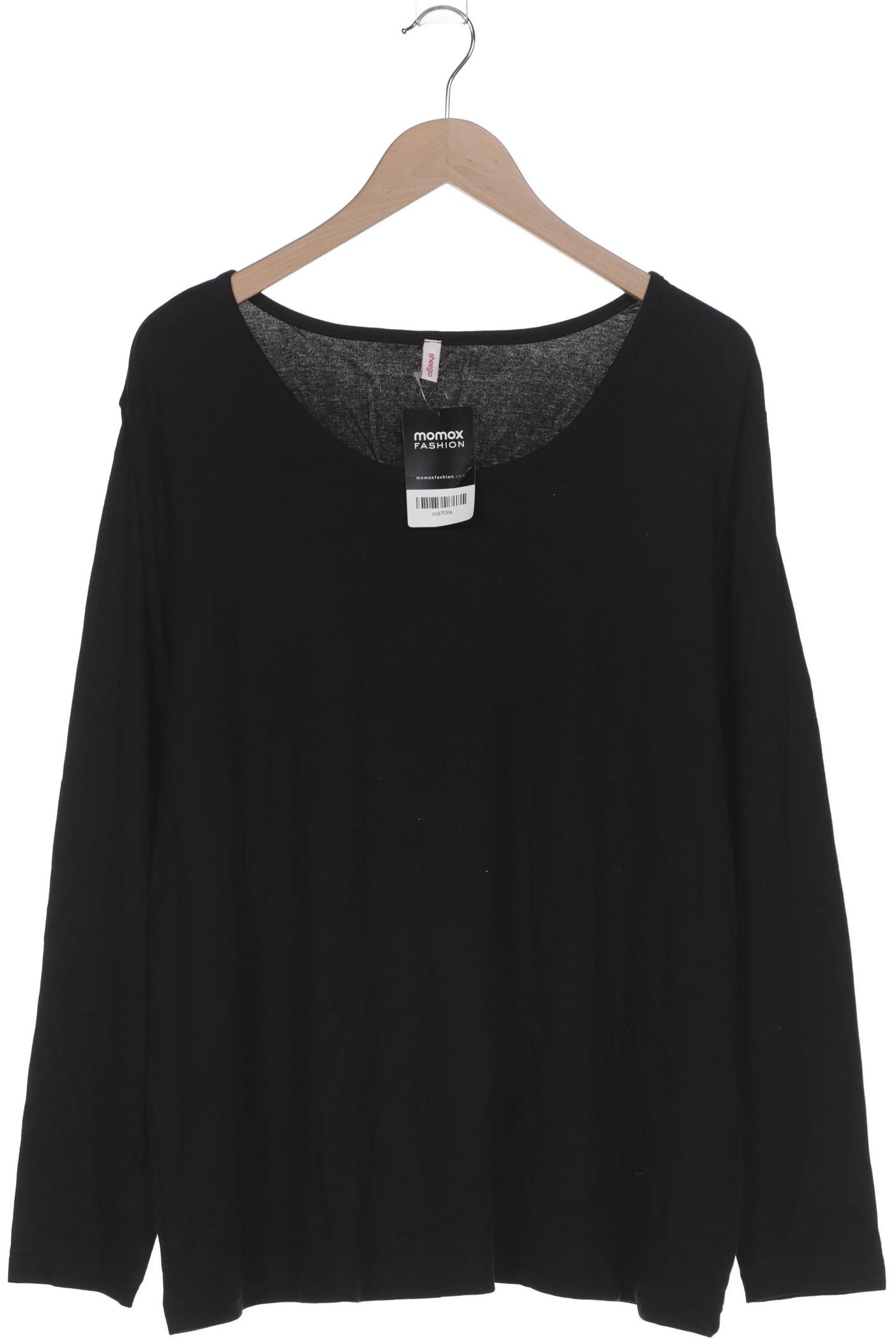 

sheego Damen Langarmshirt, schwarz, Gr. 52