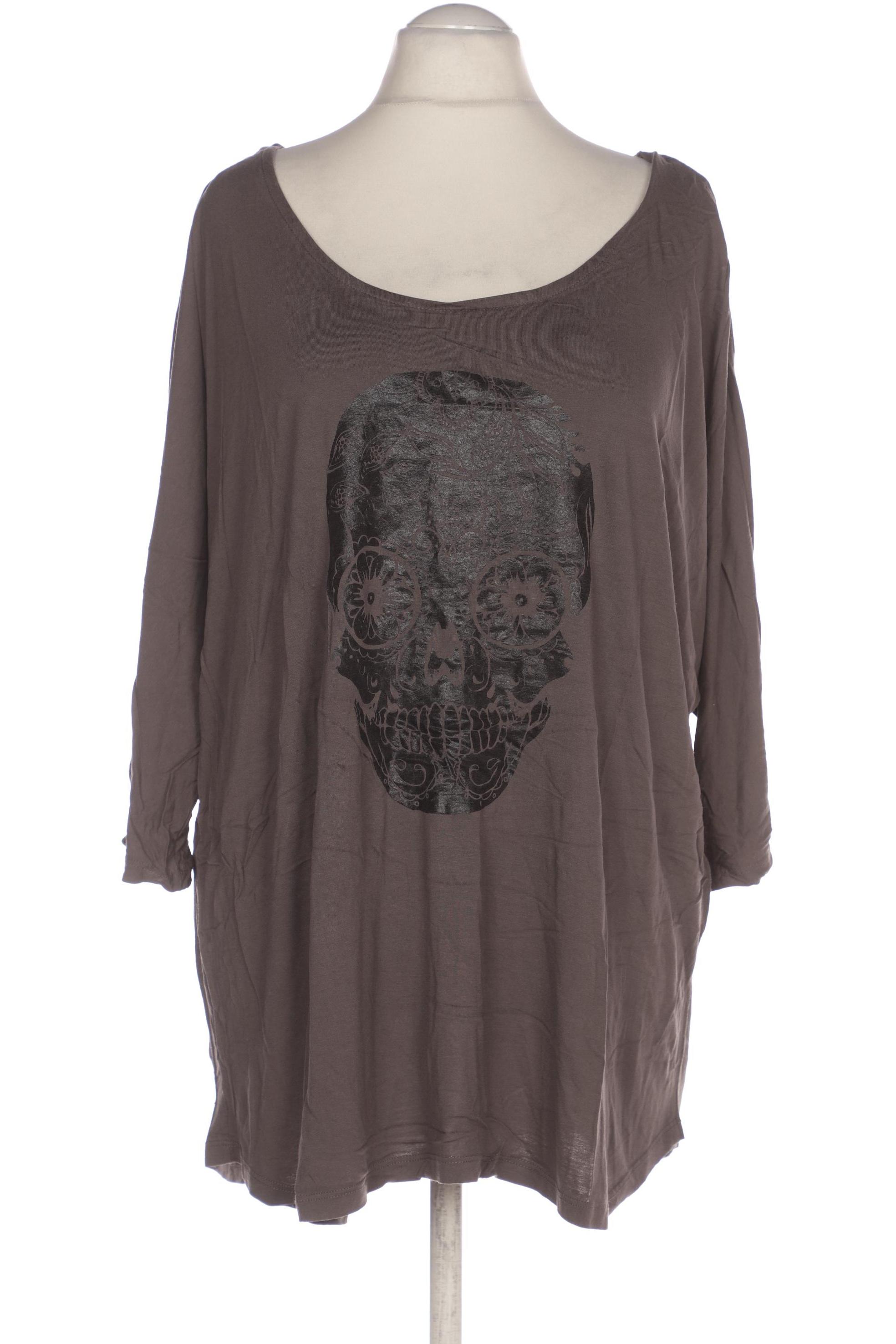 

sheego Damen Langarmshirt, grau, Gr. 56
