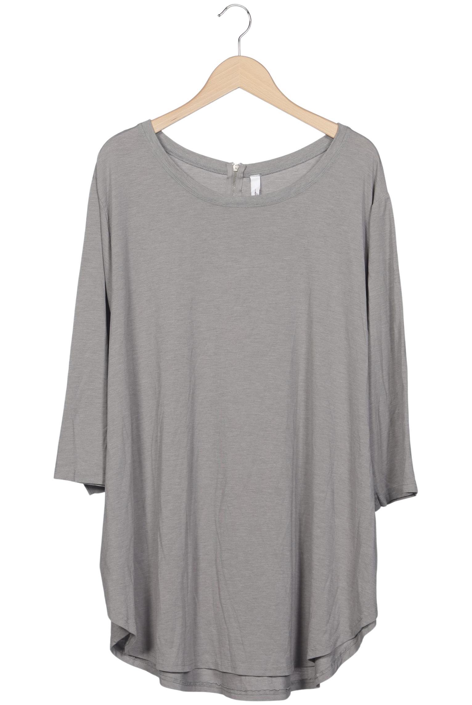 

sheego Damen Langarmshirt, grau, Gr. 56