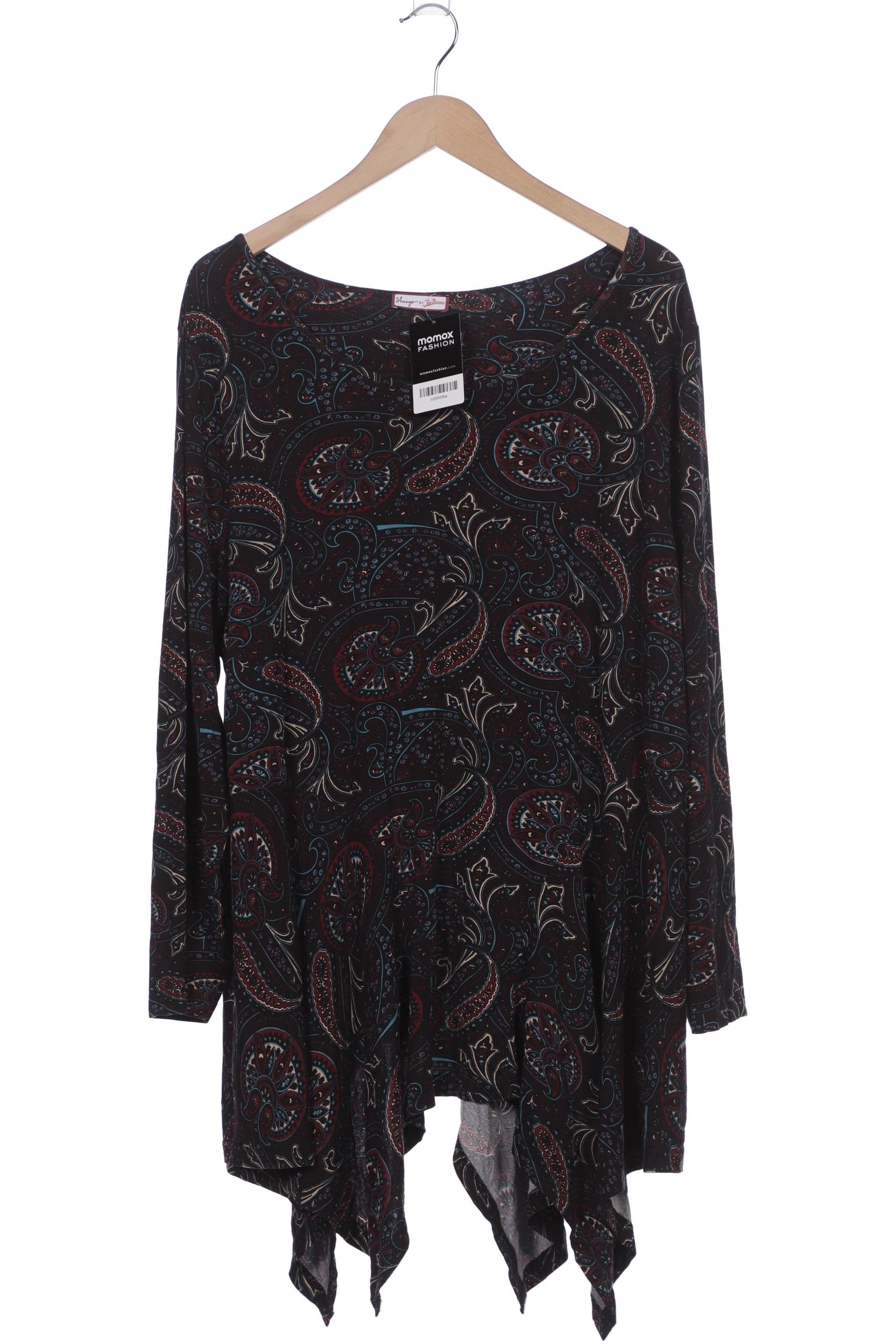 

sheego Damen Langarmshirt, schwarz, Gr. 48