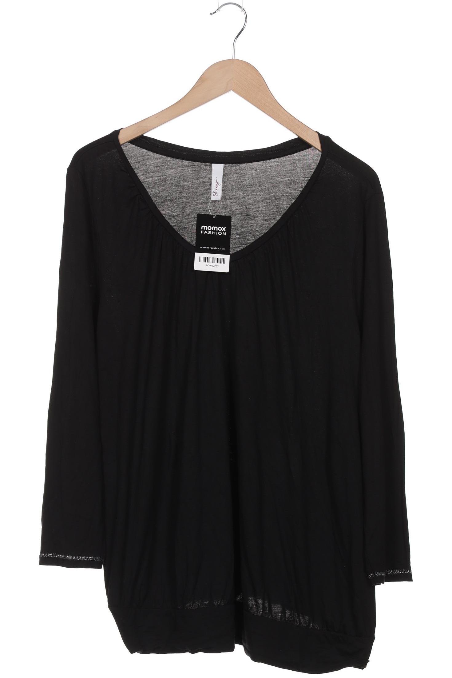 

sheego Damen Langarmshirt, schwarz, Gr. 48