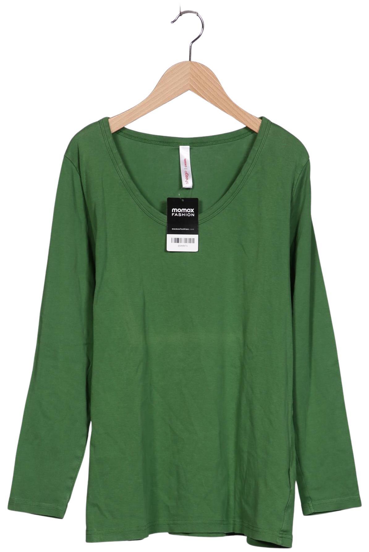 

sheego Damen Langarmshirt, grün, Gr. 40