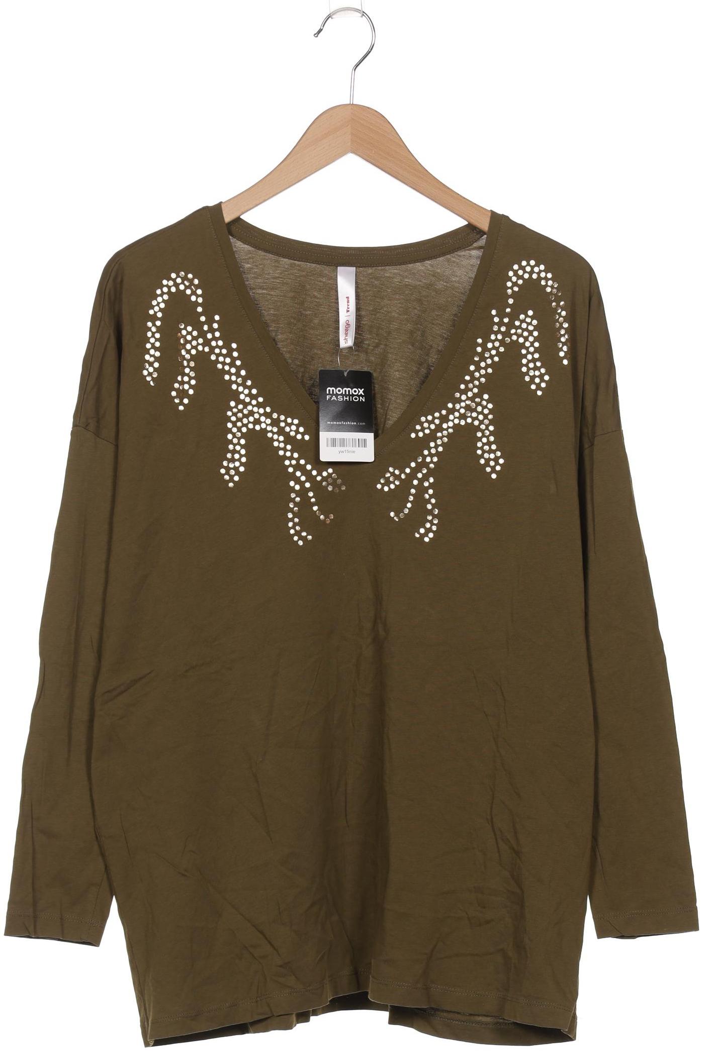 

sheego Damen Langarmshirt, grün, Gr. 48