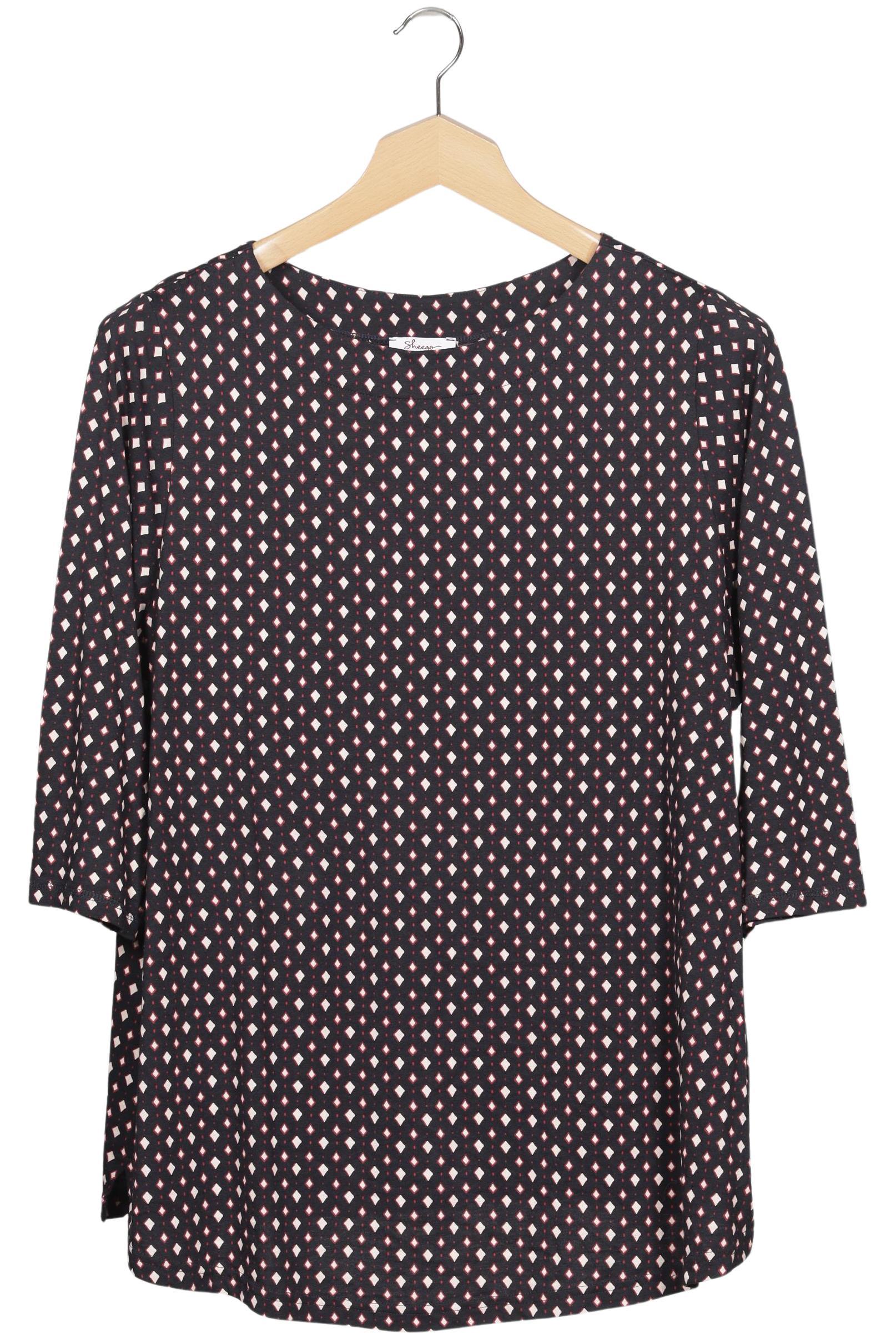 

sheego Damen Langarmshirt, marineblau, Gr. 48