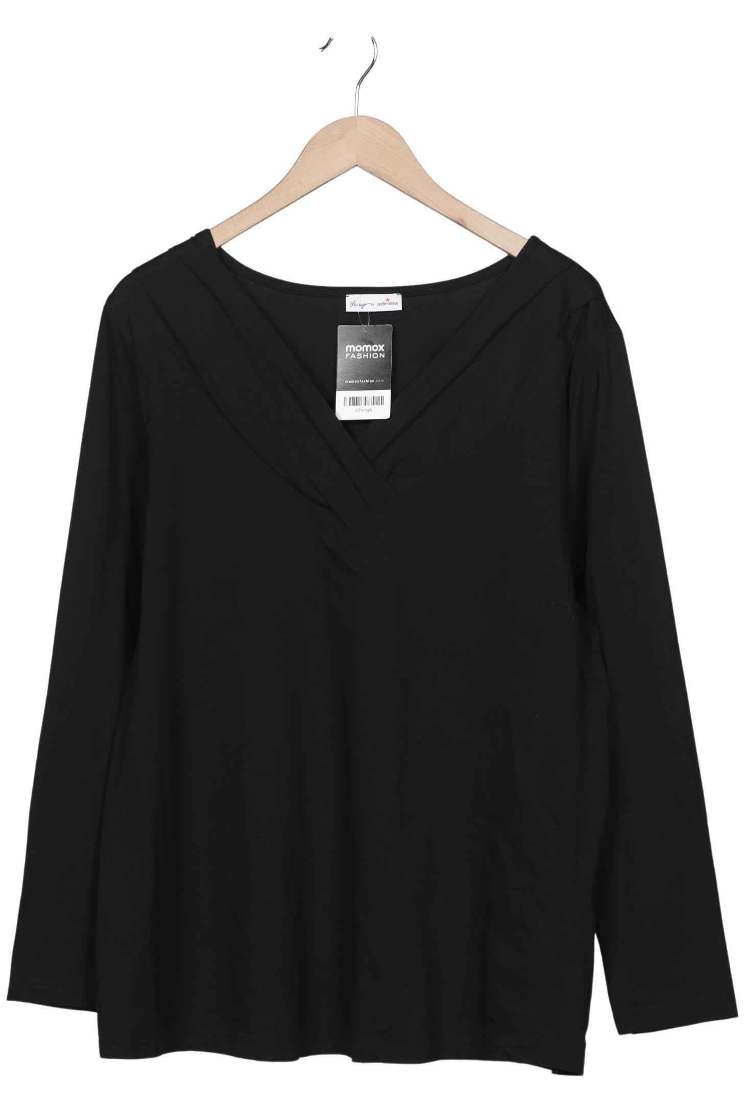 

sheego Damen Langarmshirt, schwarz, Gr. 48