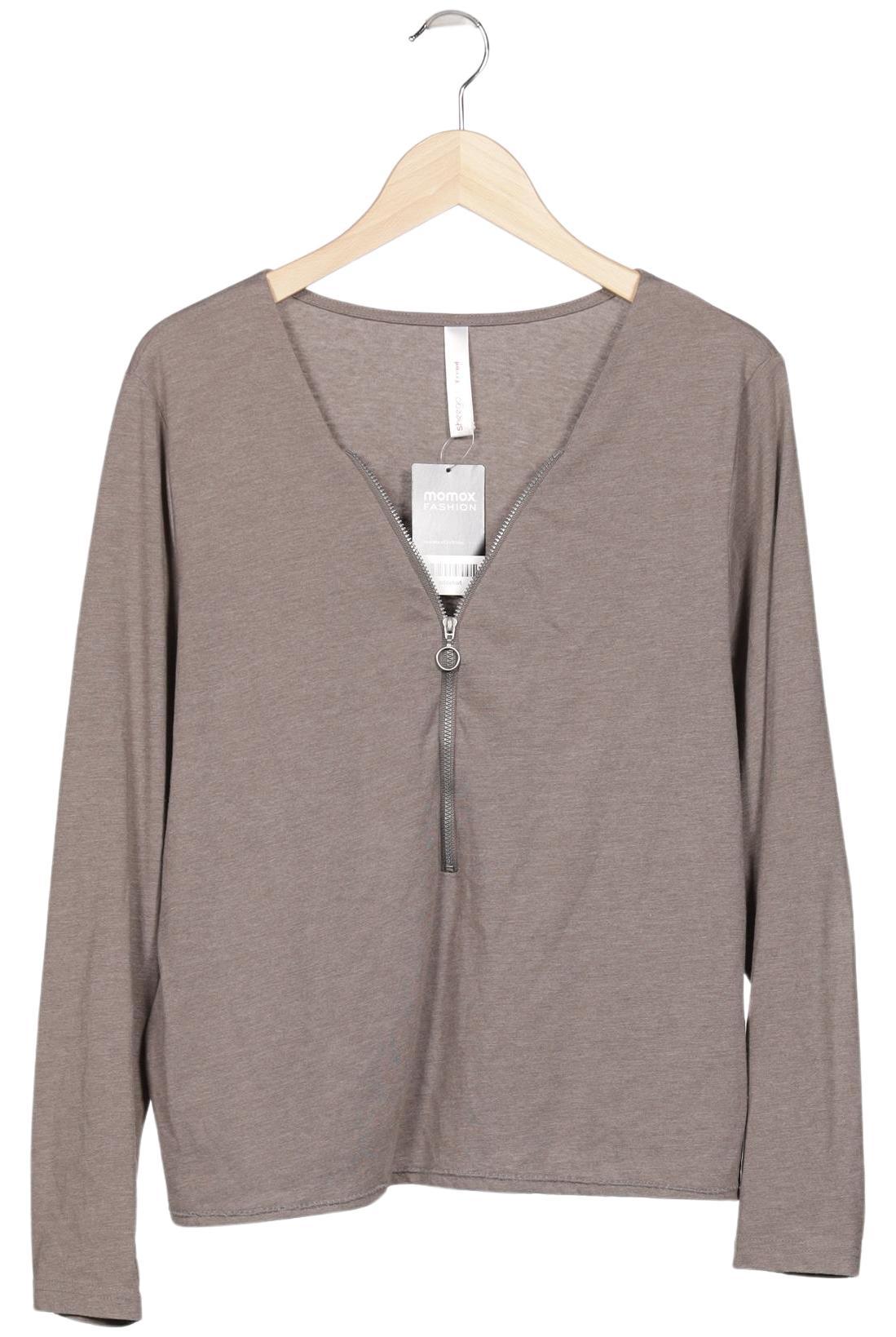 

sheego Damen Langarmshirt, grau, Gr. 42