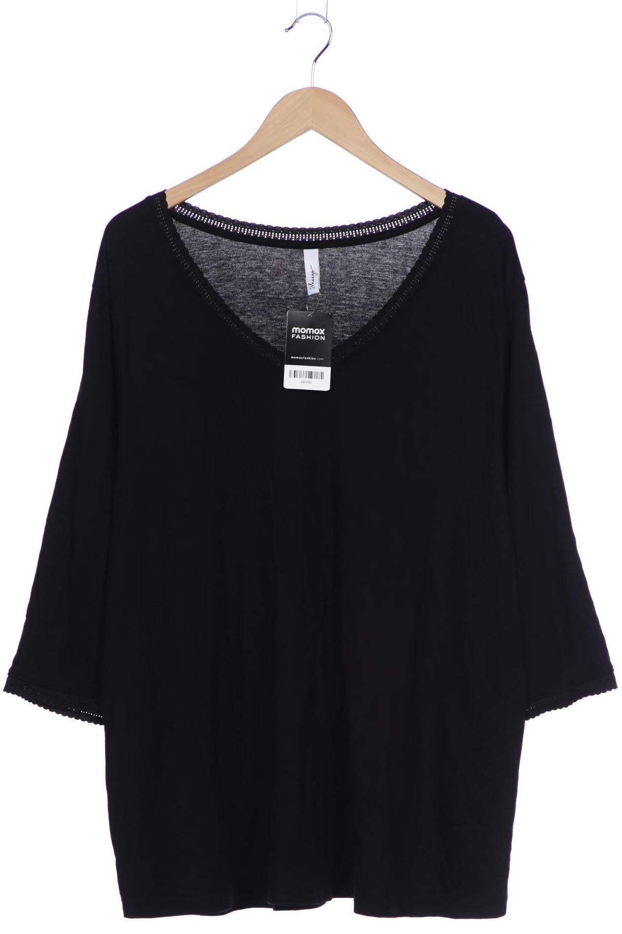 

sheego Damen Langarmshirt, schwarz, Gr. 52