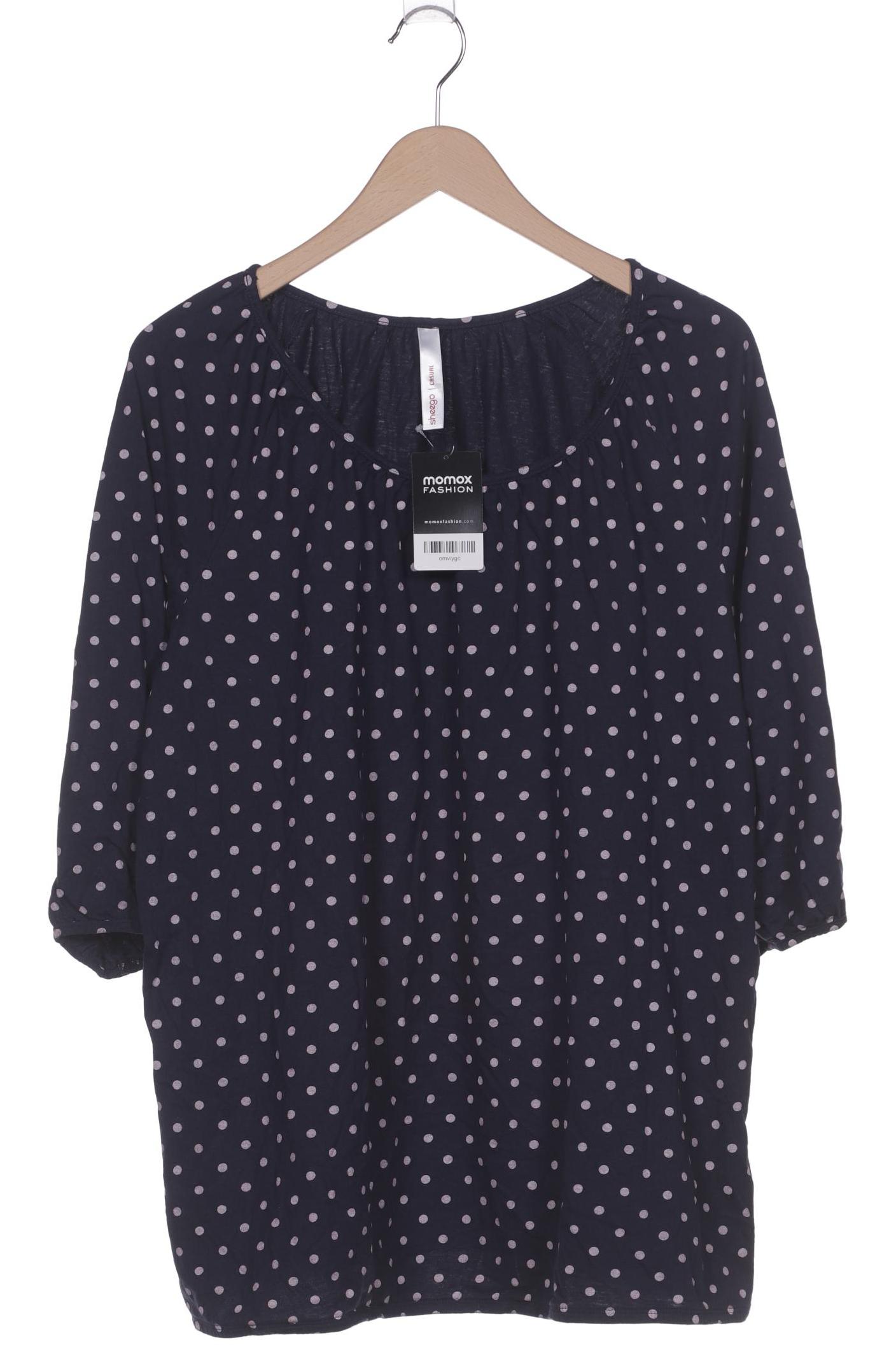 

sheego Damen Langarmshirt, marineblau, Gr. 48