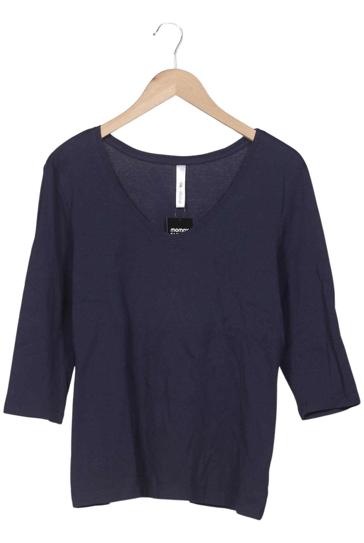 

sheego Damen Langarmshirt, marineblau, Gr. 44