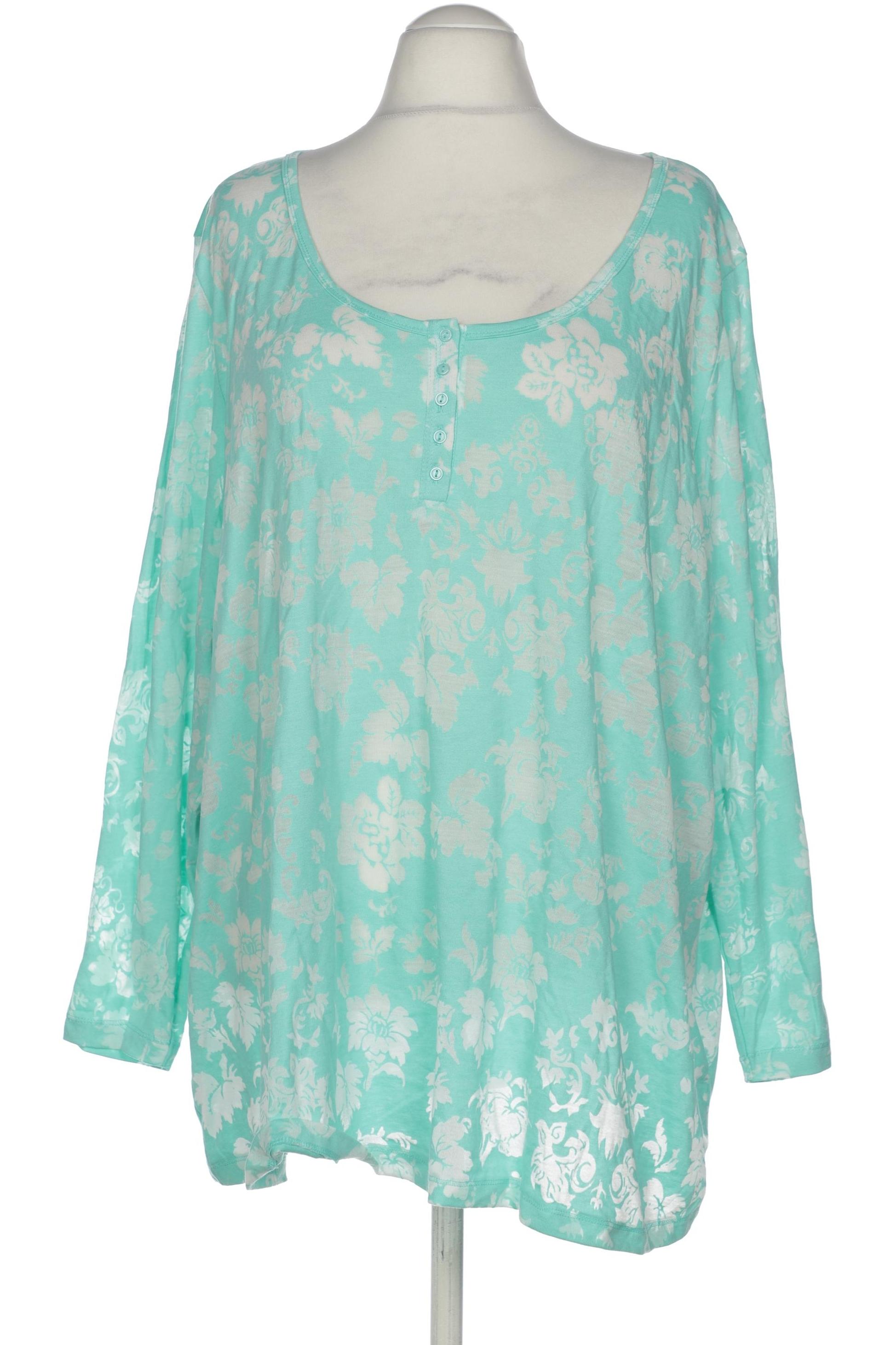

sheego Damen Langarmshirt, türkis, Gr. 56