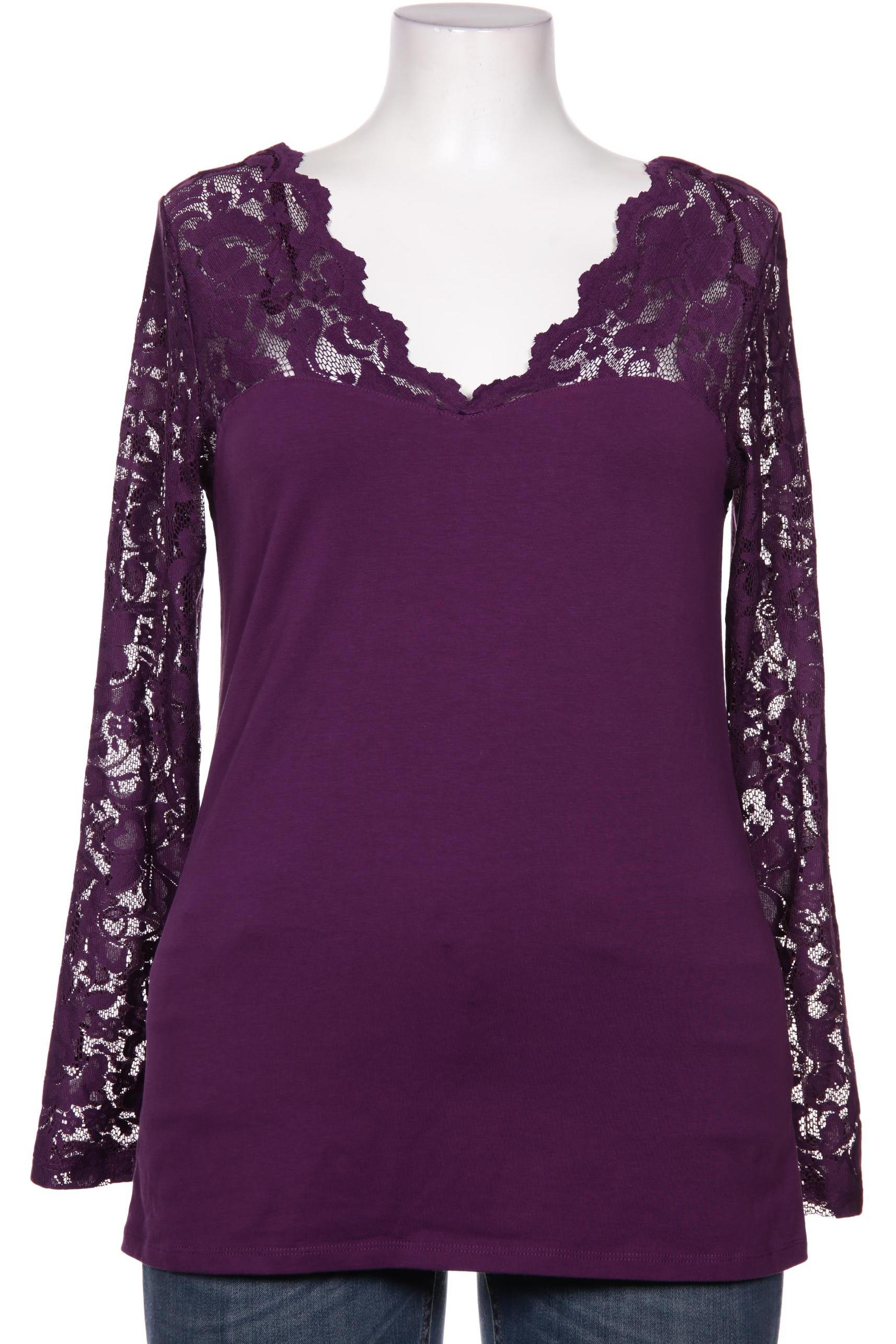 

sheego Damen Langarmshirt, flieder, Gr. 40