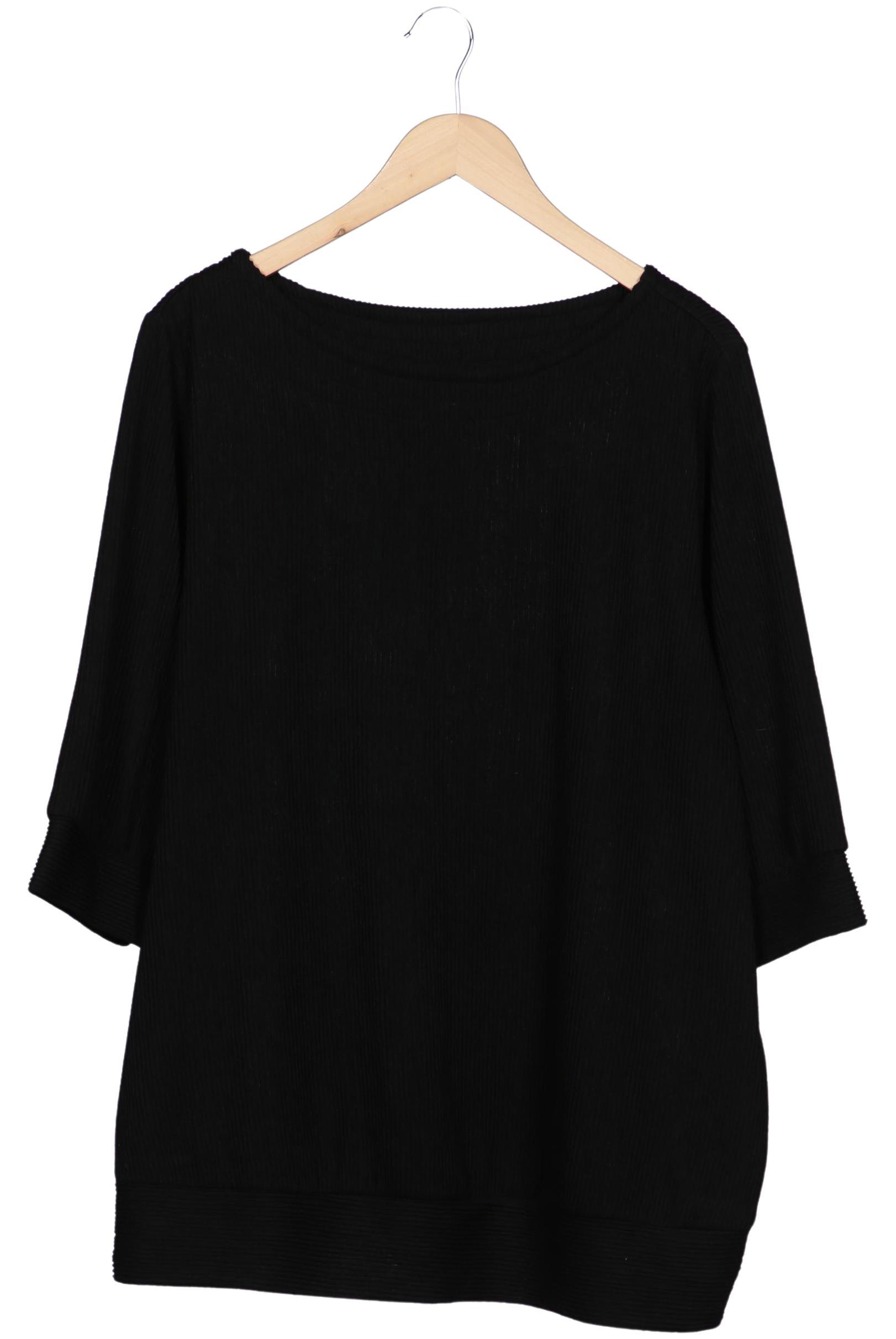 

sheego Damen Langarmshirt, schwarz, Gr. 48