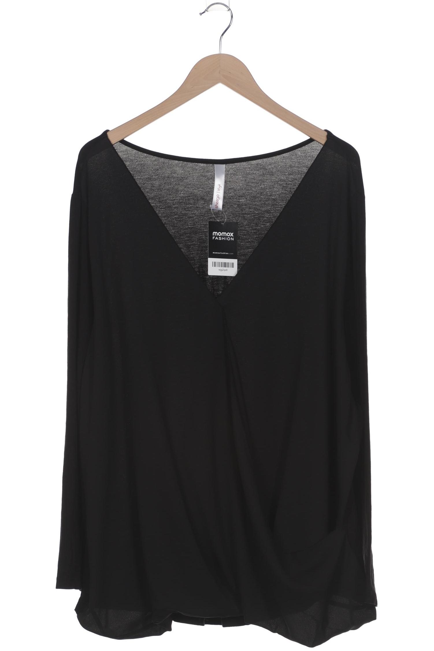 

sheego Damen Langarmshirt, schwarz, Gr. 52