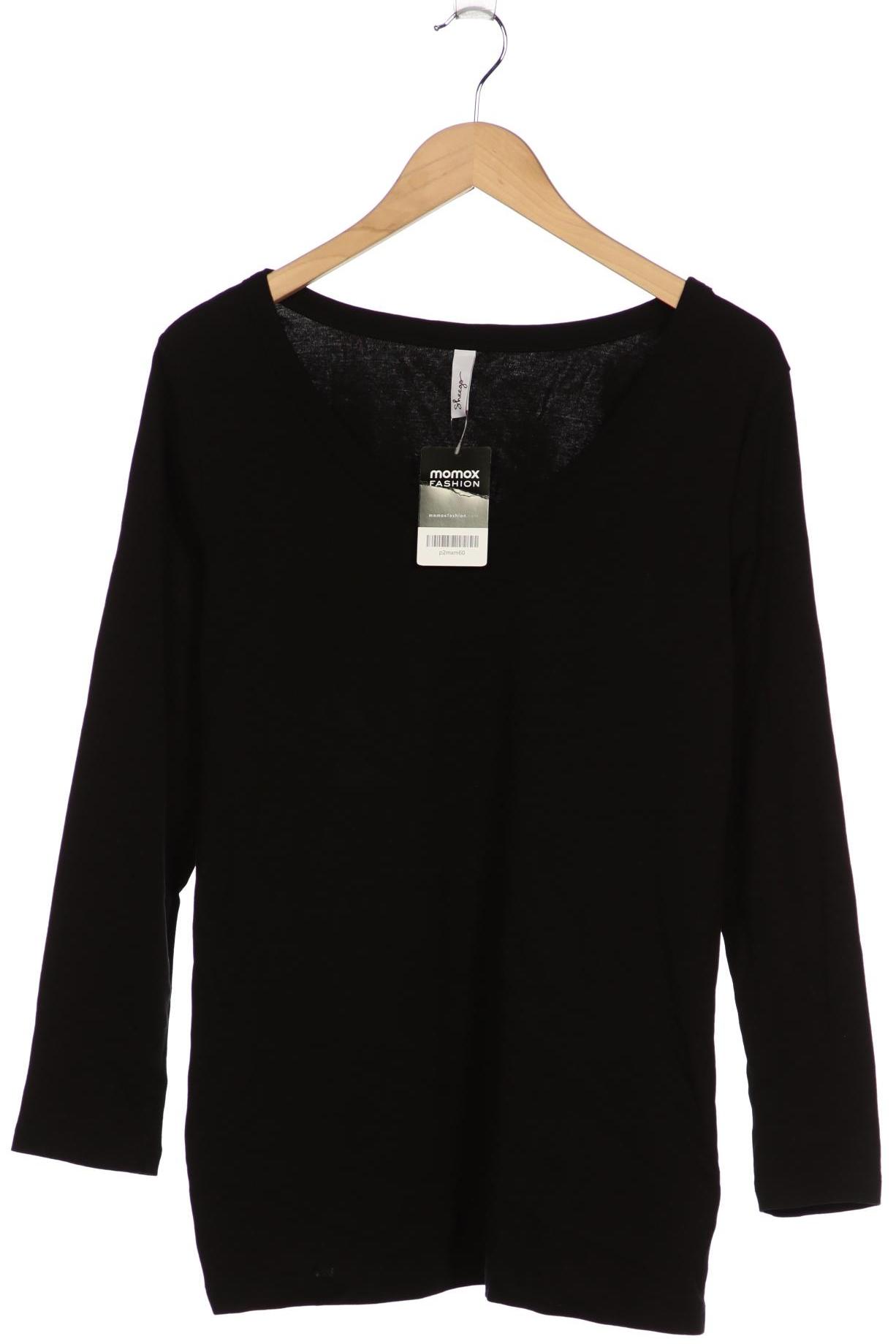 

sheego Damen Langarmshirt, schwarz, Gr. 44